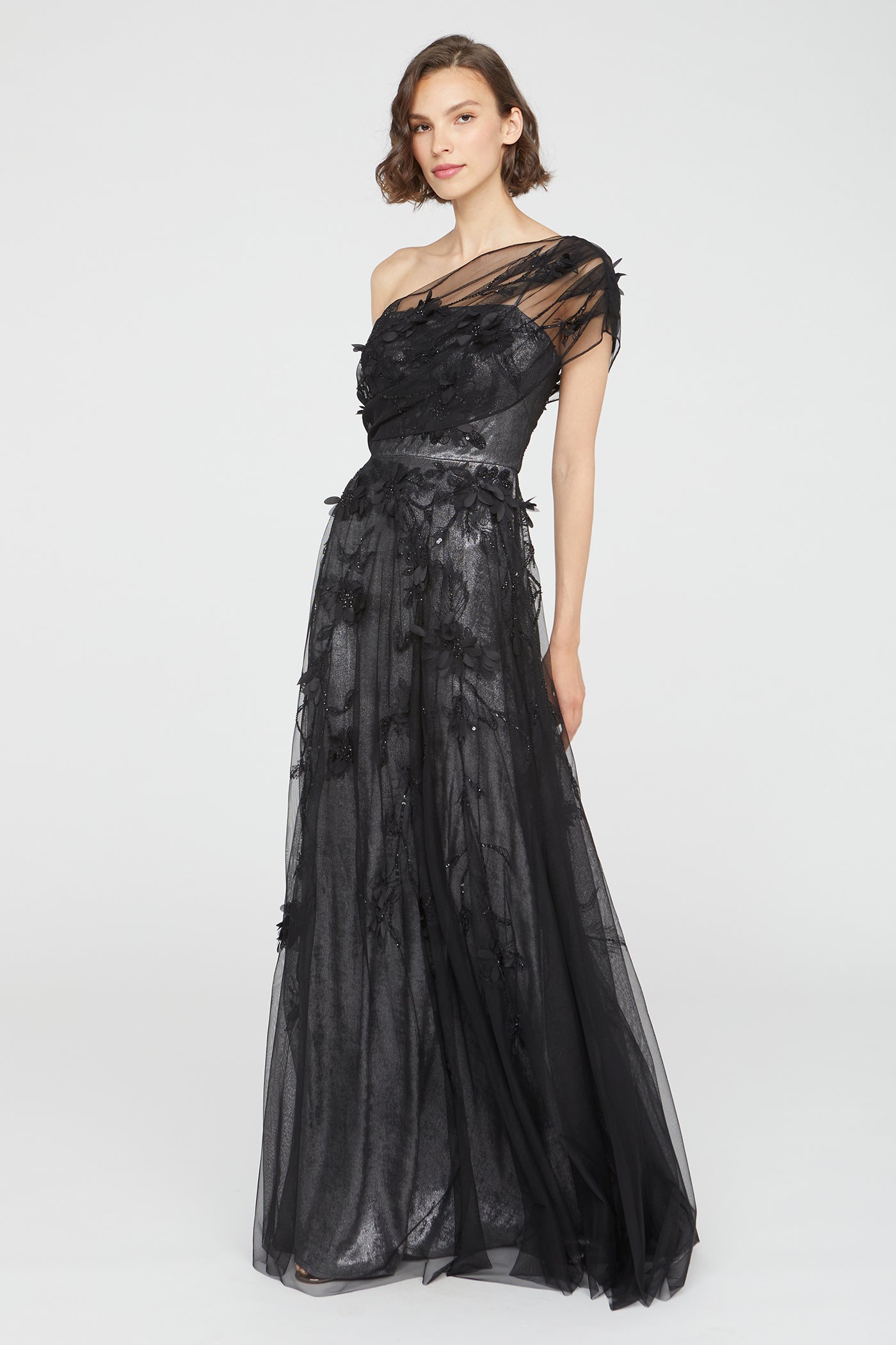 Lenora Petal Embroidered Gown