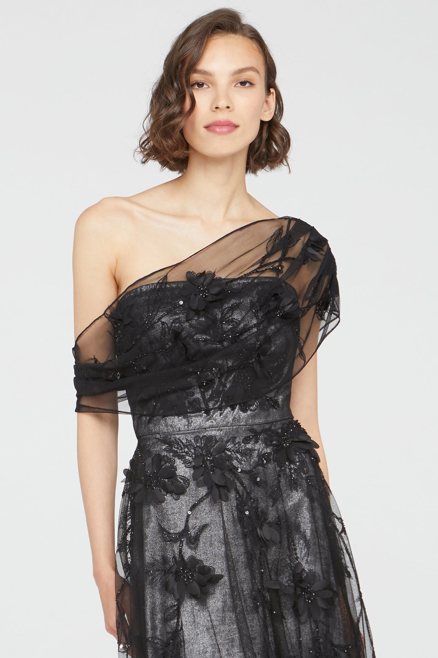 Lenora Petal Embroidered Gown