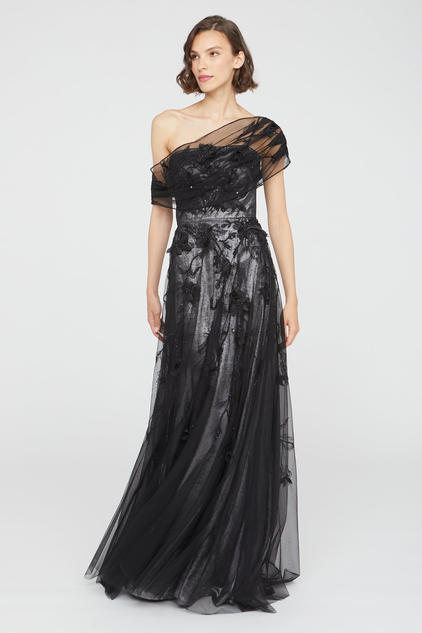 Lenora Petal Embroidered Gown