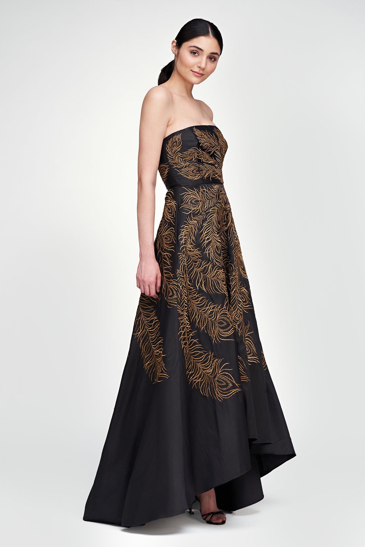 Erica Feather Embroidered Gown