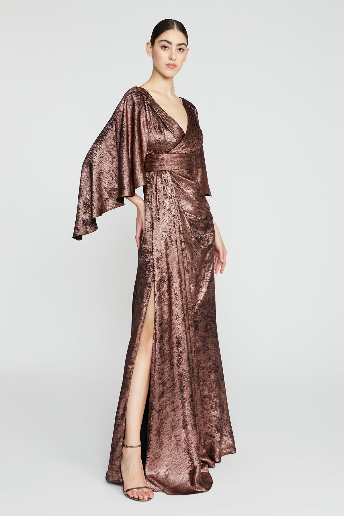 Theia Nadine Asymmetric Gown - Gold - US 8 (M) Theia Nadine Asymmetric Gown - Gold - US 8 (M)