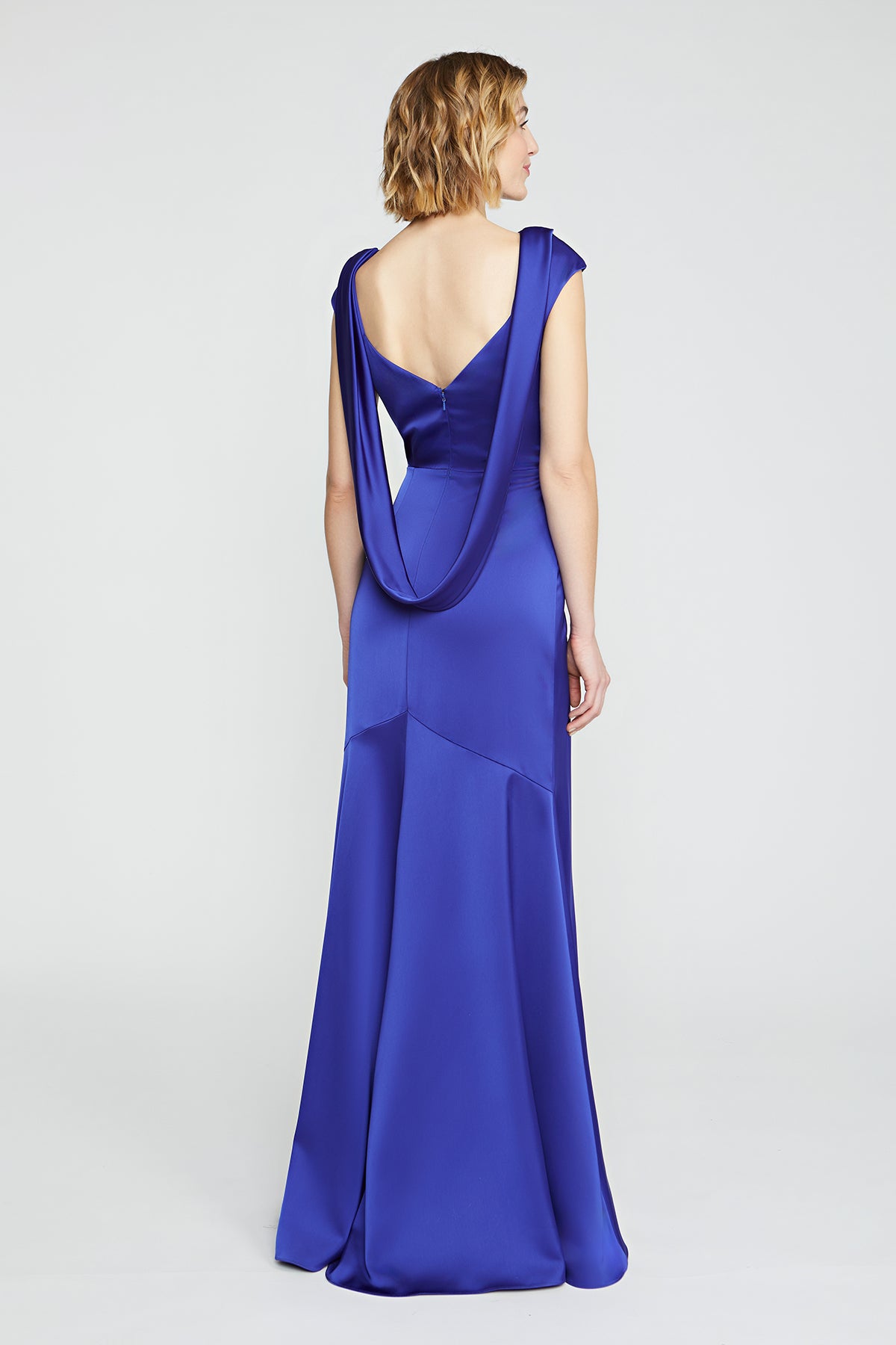 Theia Zaria Cowl Back Gown, 4 / Blue Theia Zaria Cowl Back Gown, 4 / Blue