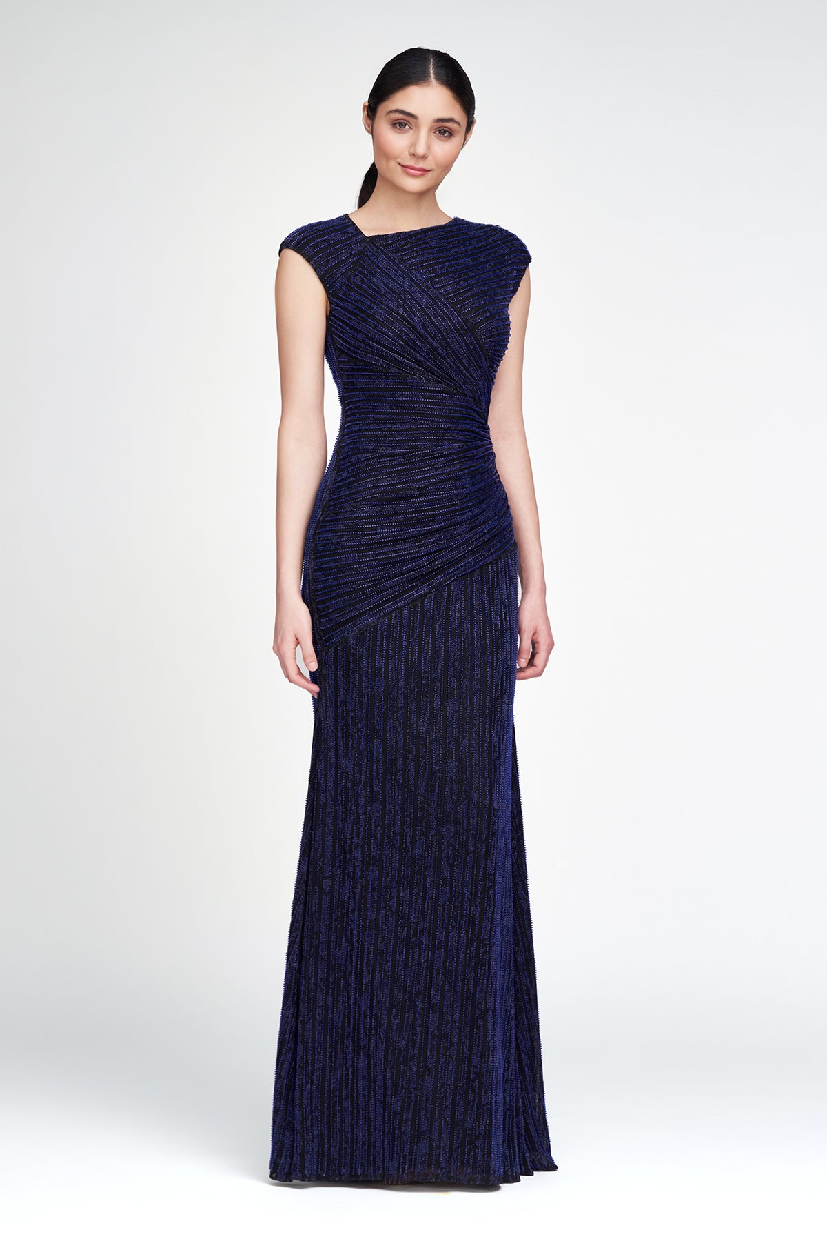 Raya Asymmetric Draped Gown