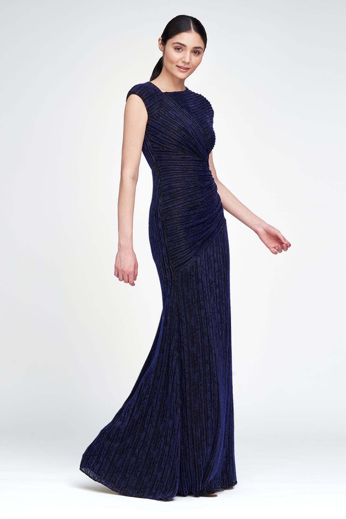 Raya Asymmetric Draped Gown