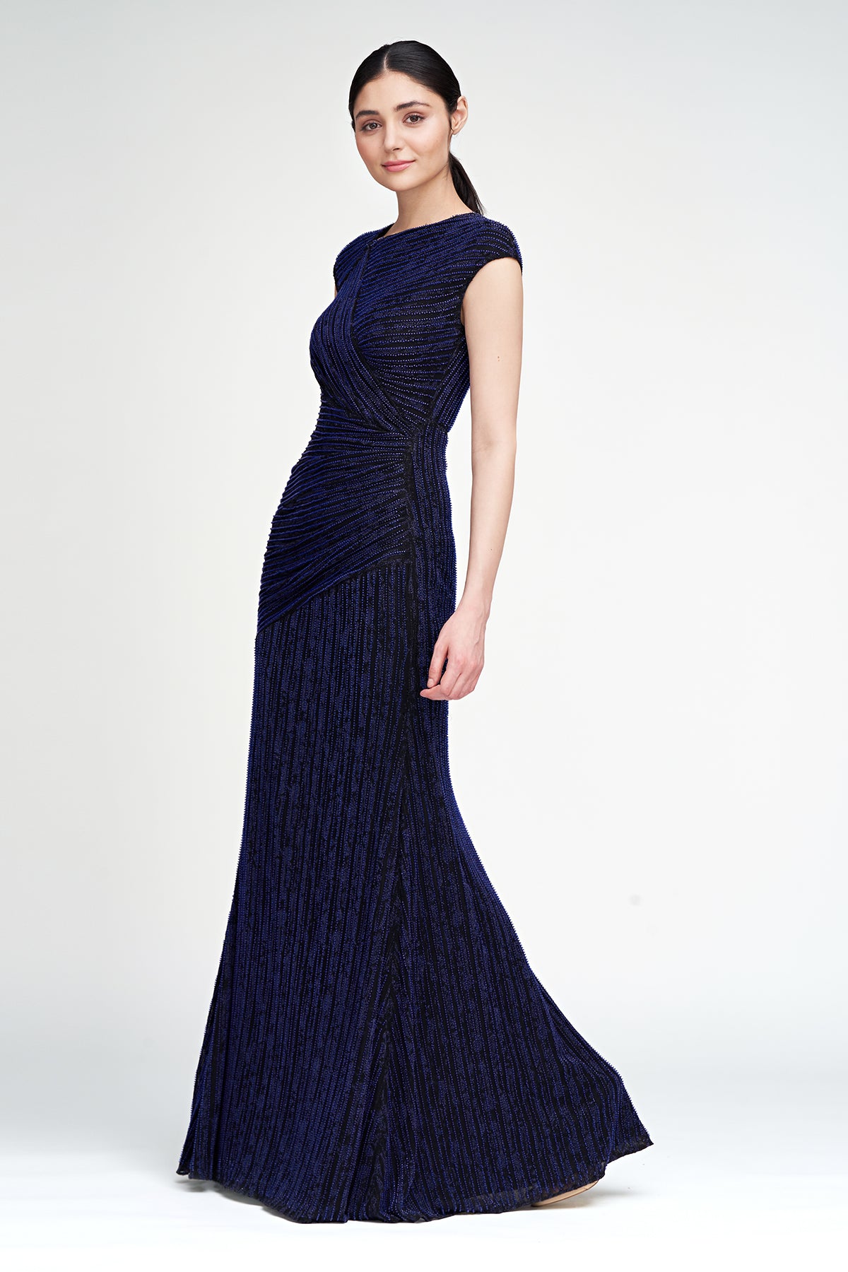 Raya Asymmetric Draped Gown