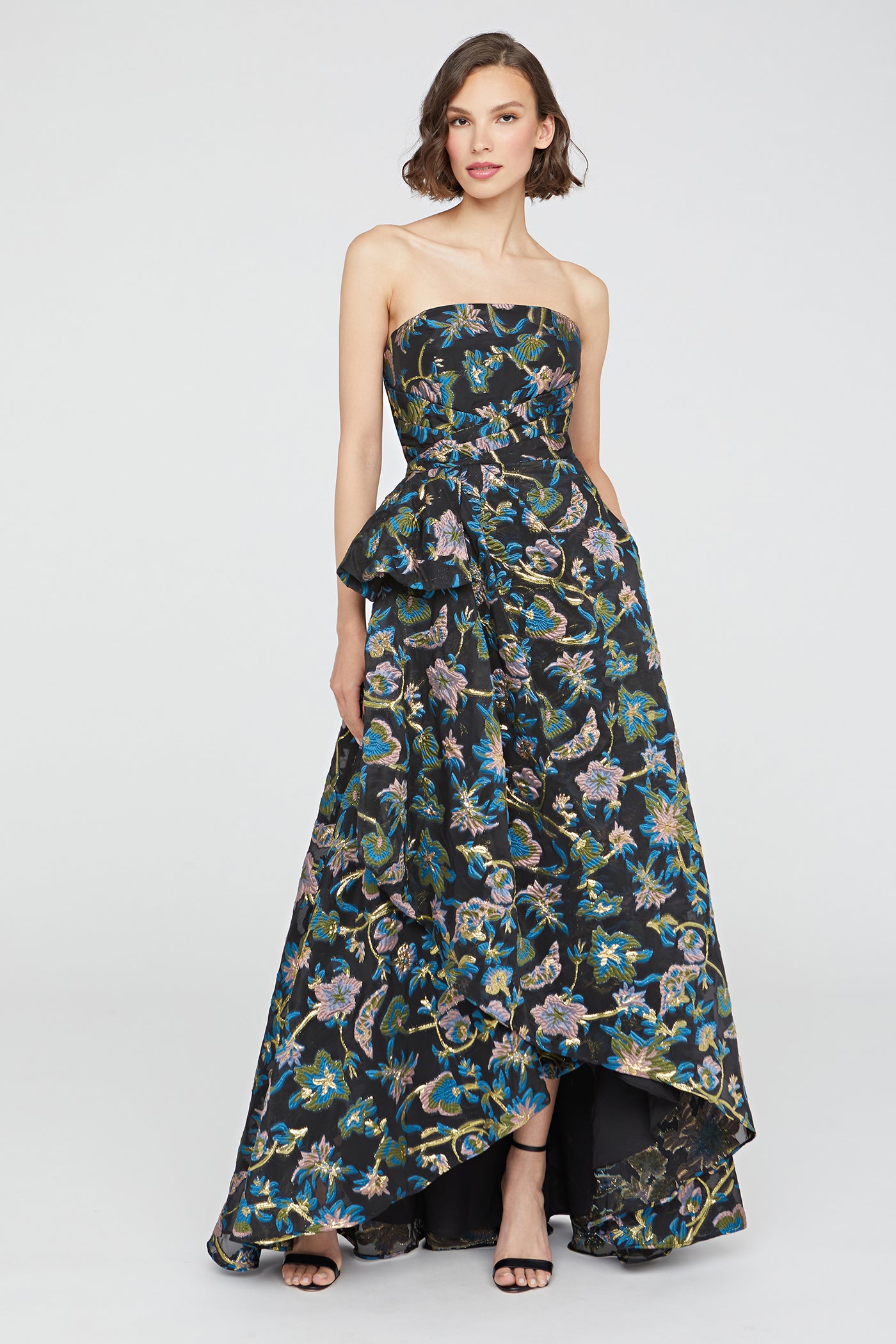 Alice Strapless Draped Gown THEIA Alice Strapless Draped Gown THEIA
