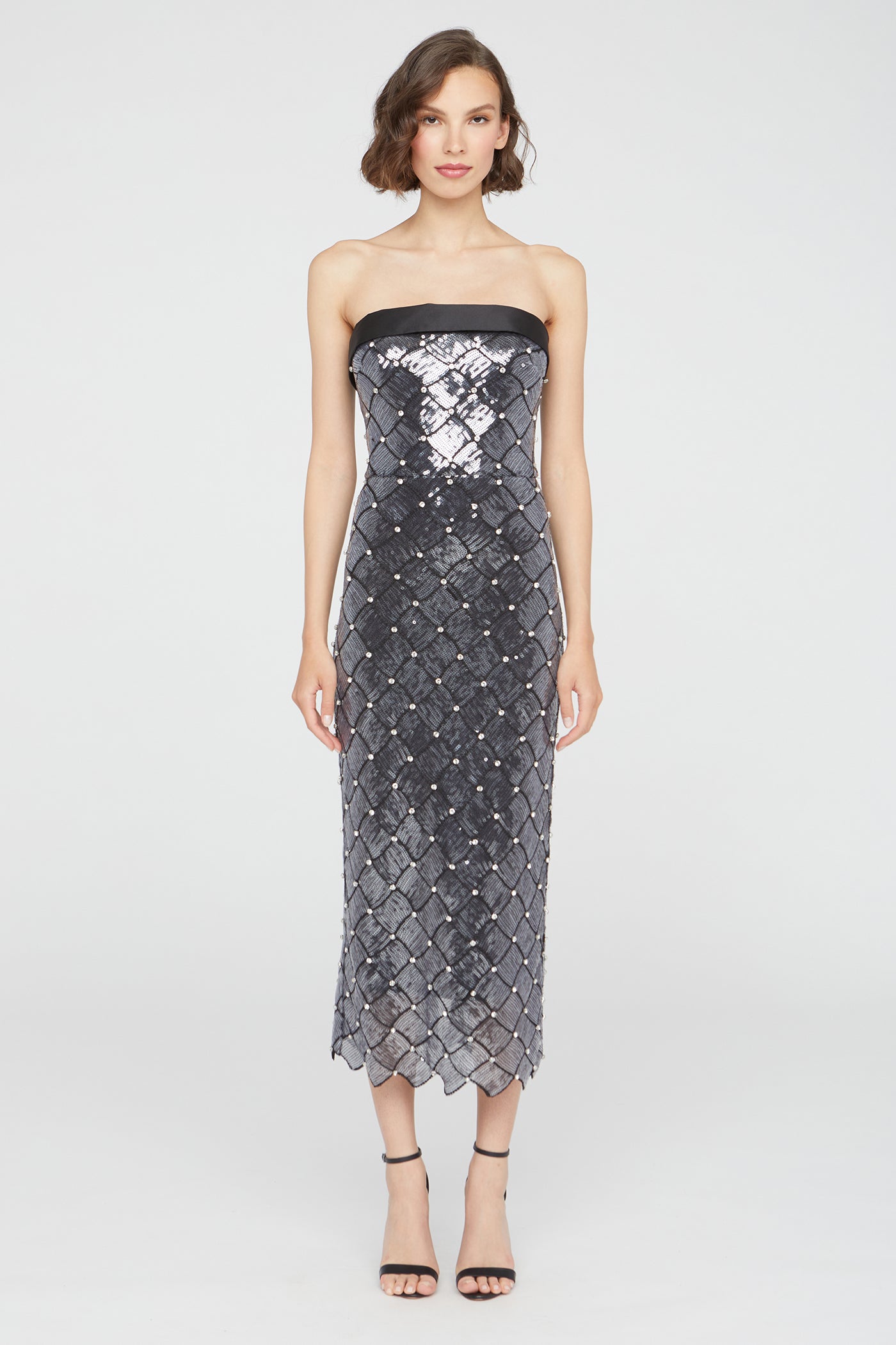 Jewel Strapless Sequin Dress THEIA Jewel Strapless Sequin Dress THEIA