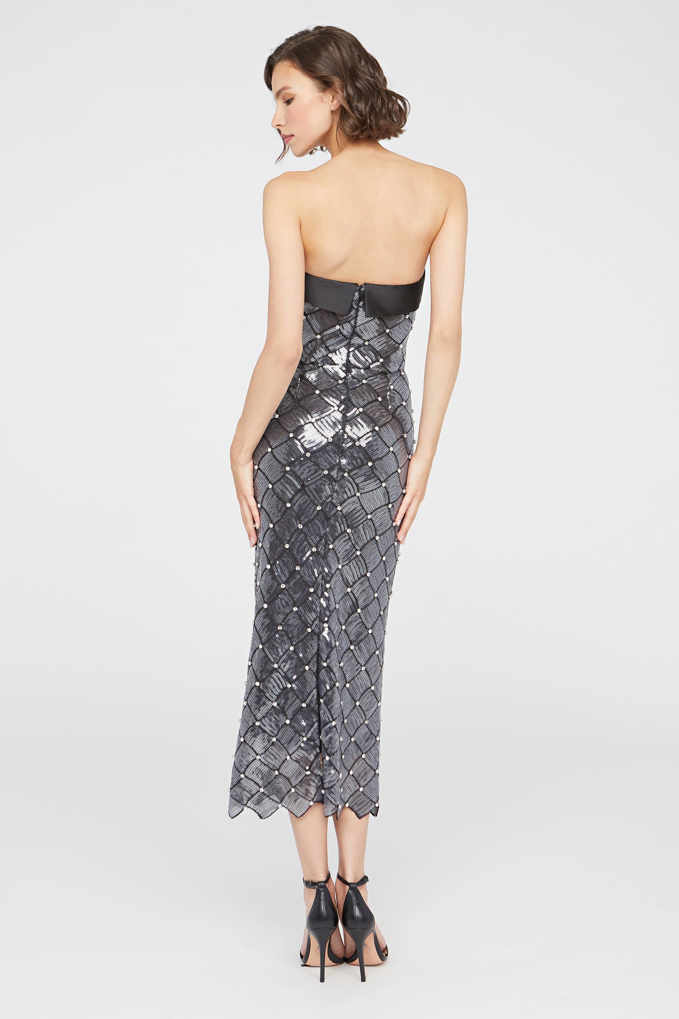 Jewel Strapless Sequin Dress