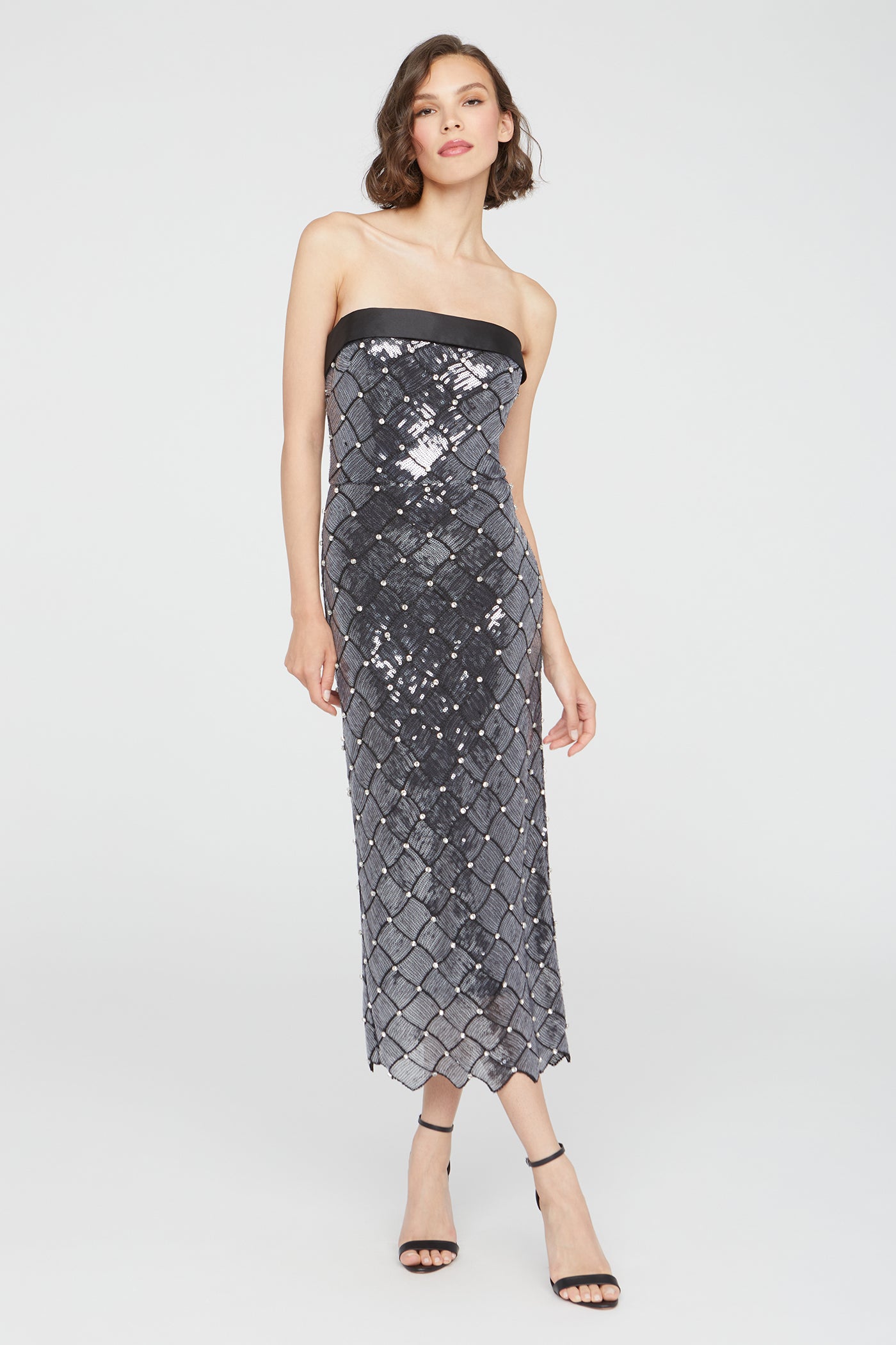 Jewel Strapless Sequin Dress