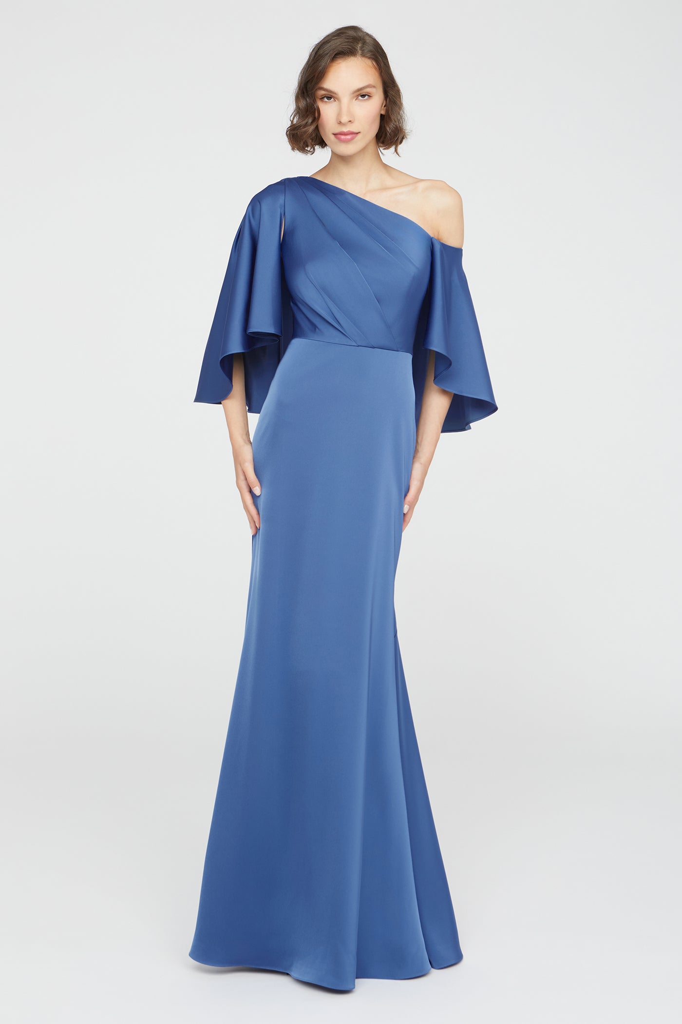 Kia Cape Fit And Flare Gown