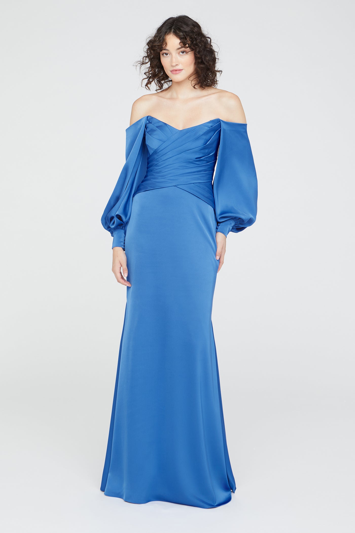 Theia womens Milenia Gown, 0, Blue, Women's