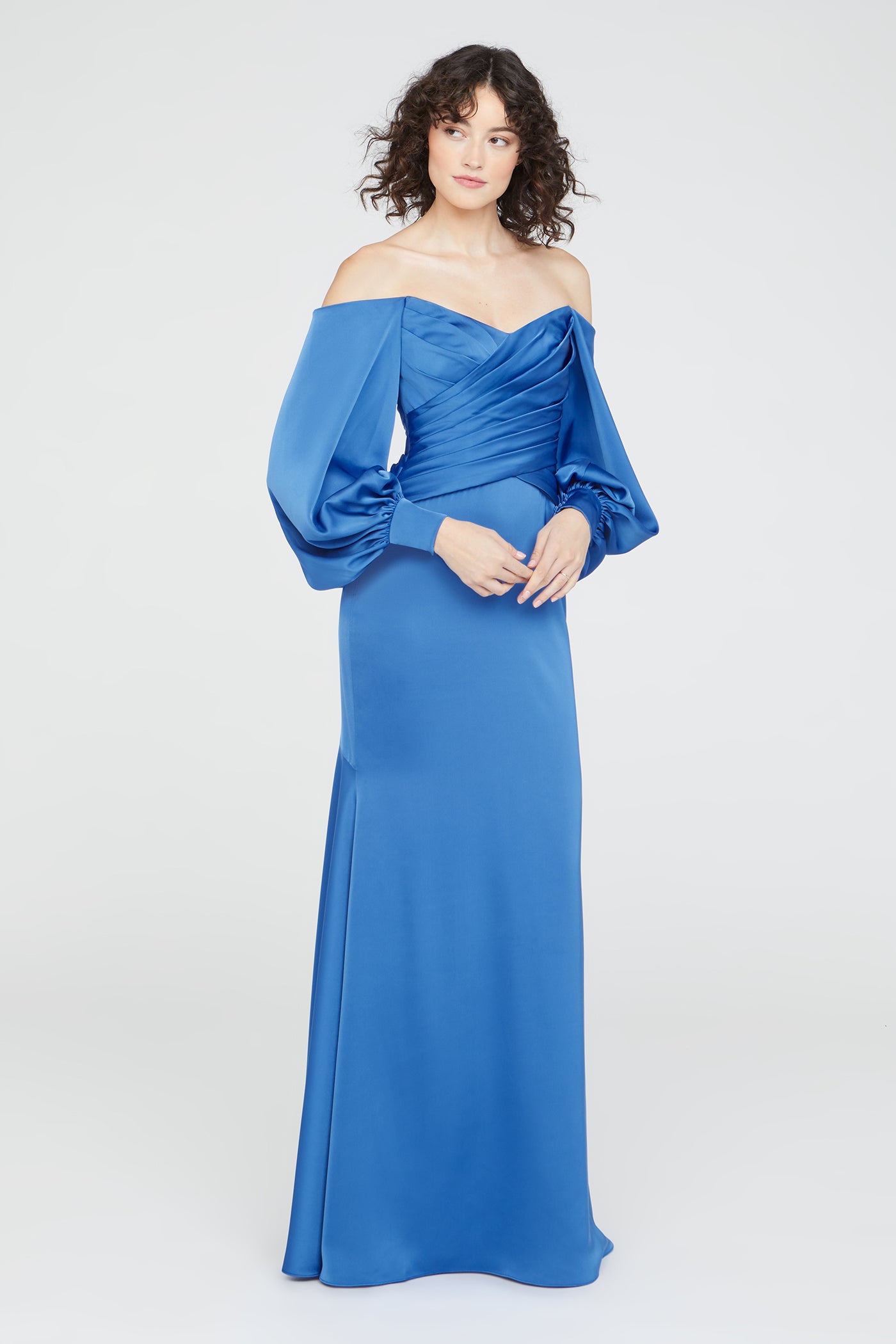 Milenia Draped Sleeve Gown