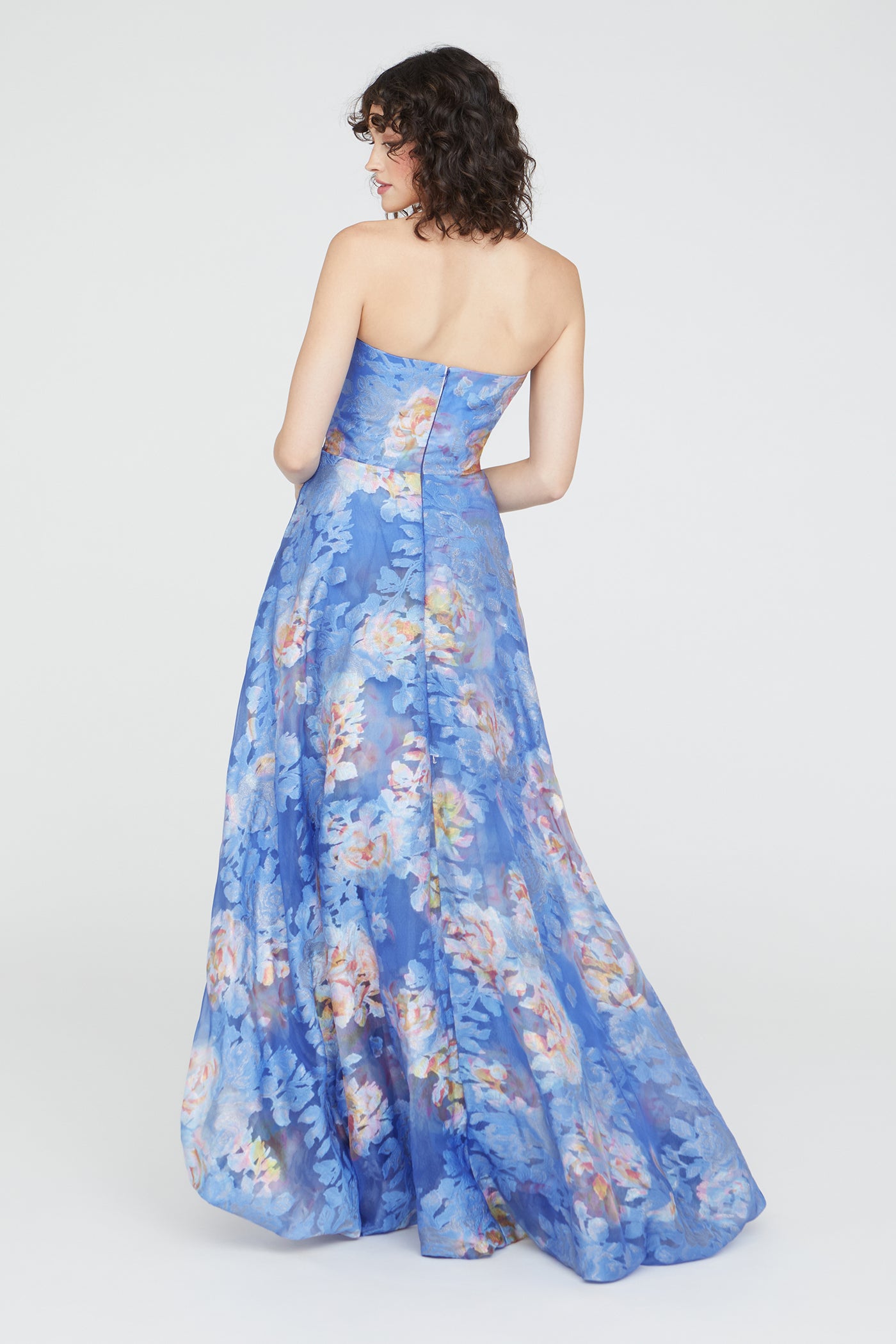 Theia Women's Wendy Bubble Hem Gown - Blue - Size 14 - Cornflower Theia Women's Wendy Bubble Hem Gown - Blue - Size 14 - Cornflower