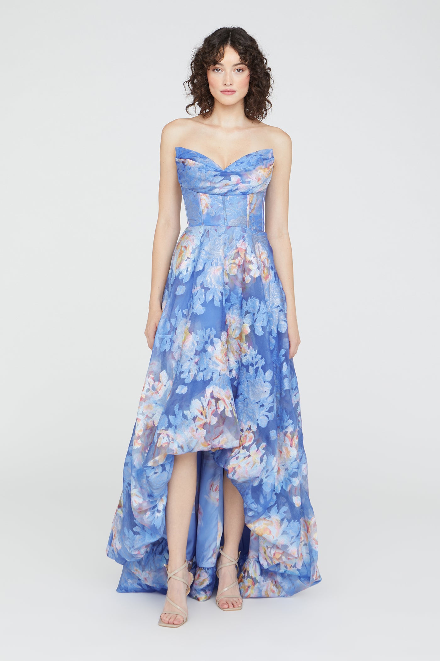Theia Women's Wendy Bubble Hem Gown - Blue - Size 14 - Cornflower Theia Women's Wendy Bubble Hem Gown - Blue - Size 14 - Cornflower