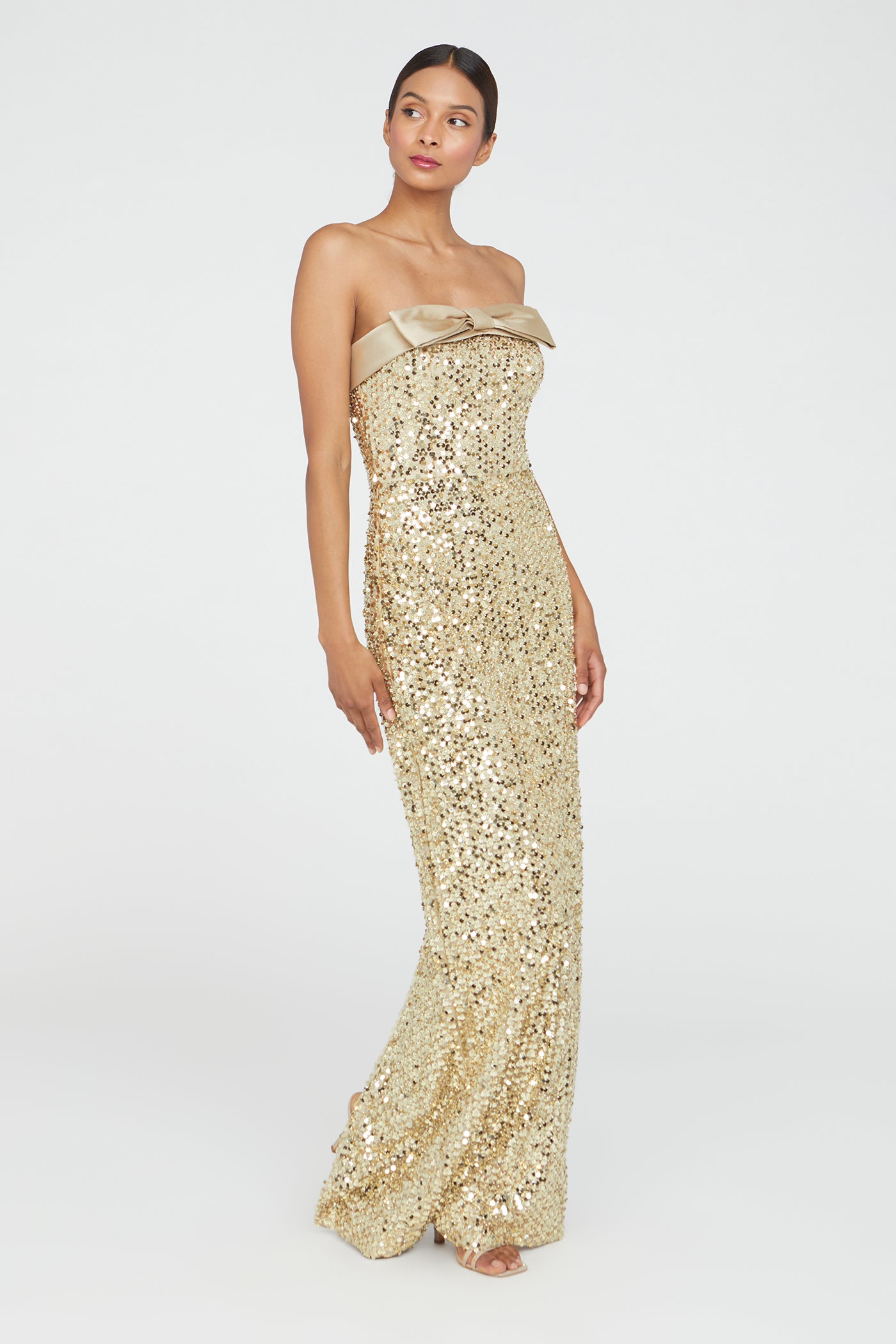 theia sequin dress $695 Theia Women's Red Brown Myra Metallic Sequin One-Shoulder Gown Dress Size 8