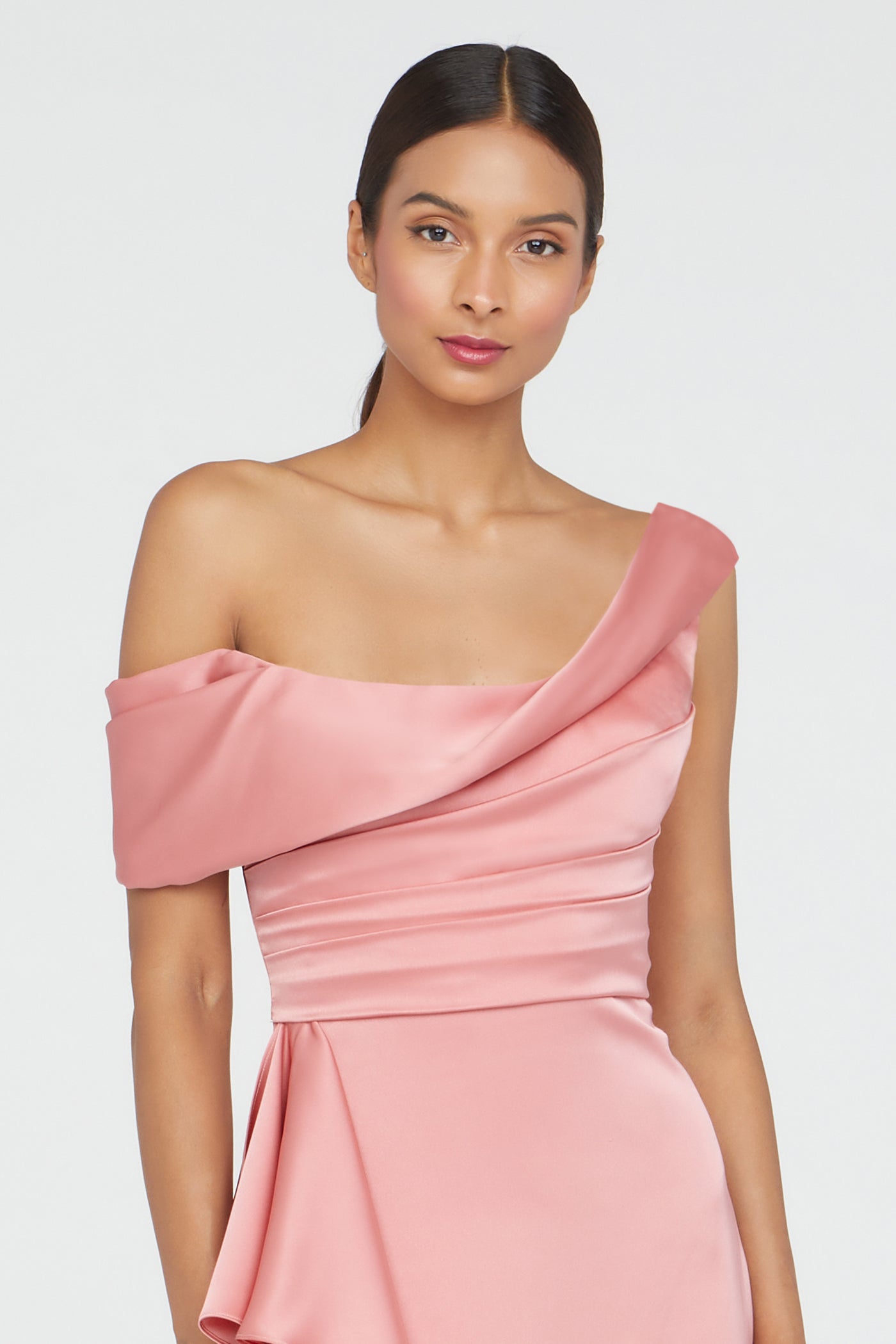 Janice Draped Asymmetric Dress