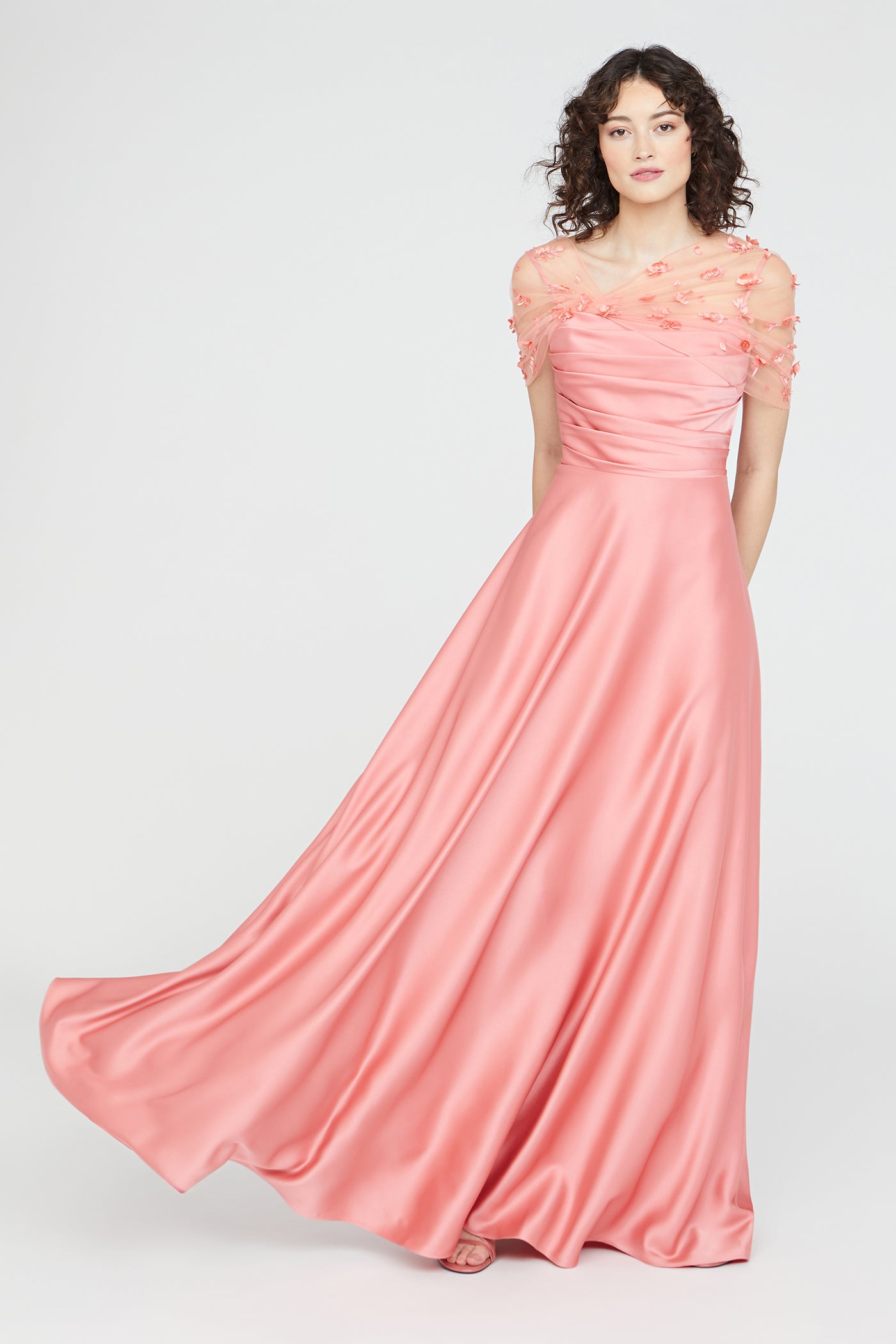 Luella Shawl Draped Gown
