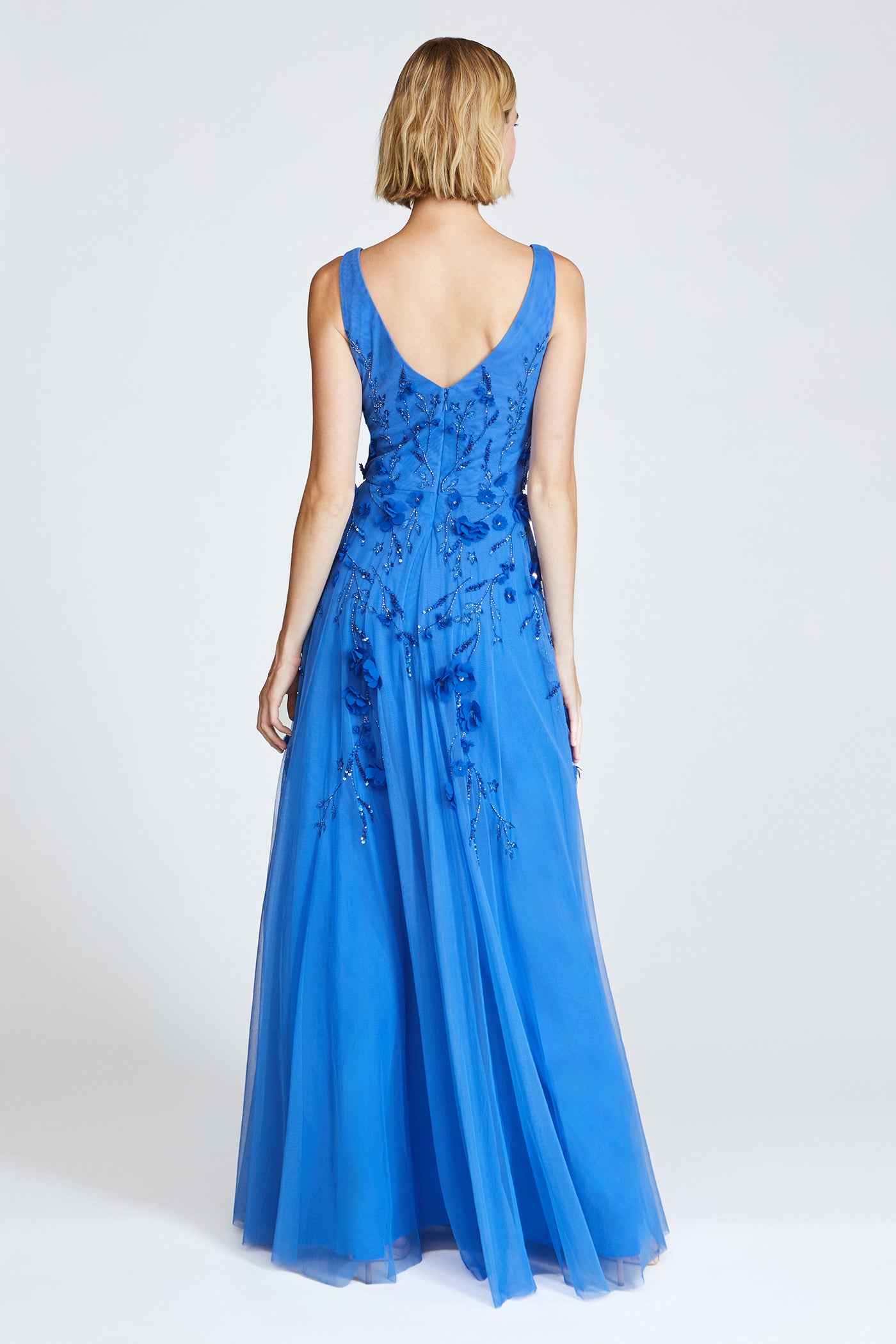 Fabiana Beaded Capelet Gown