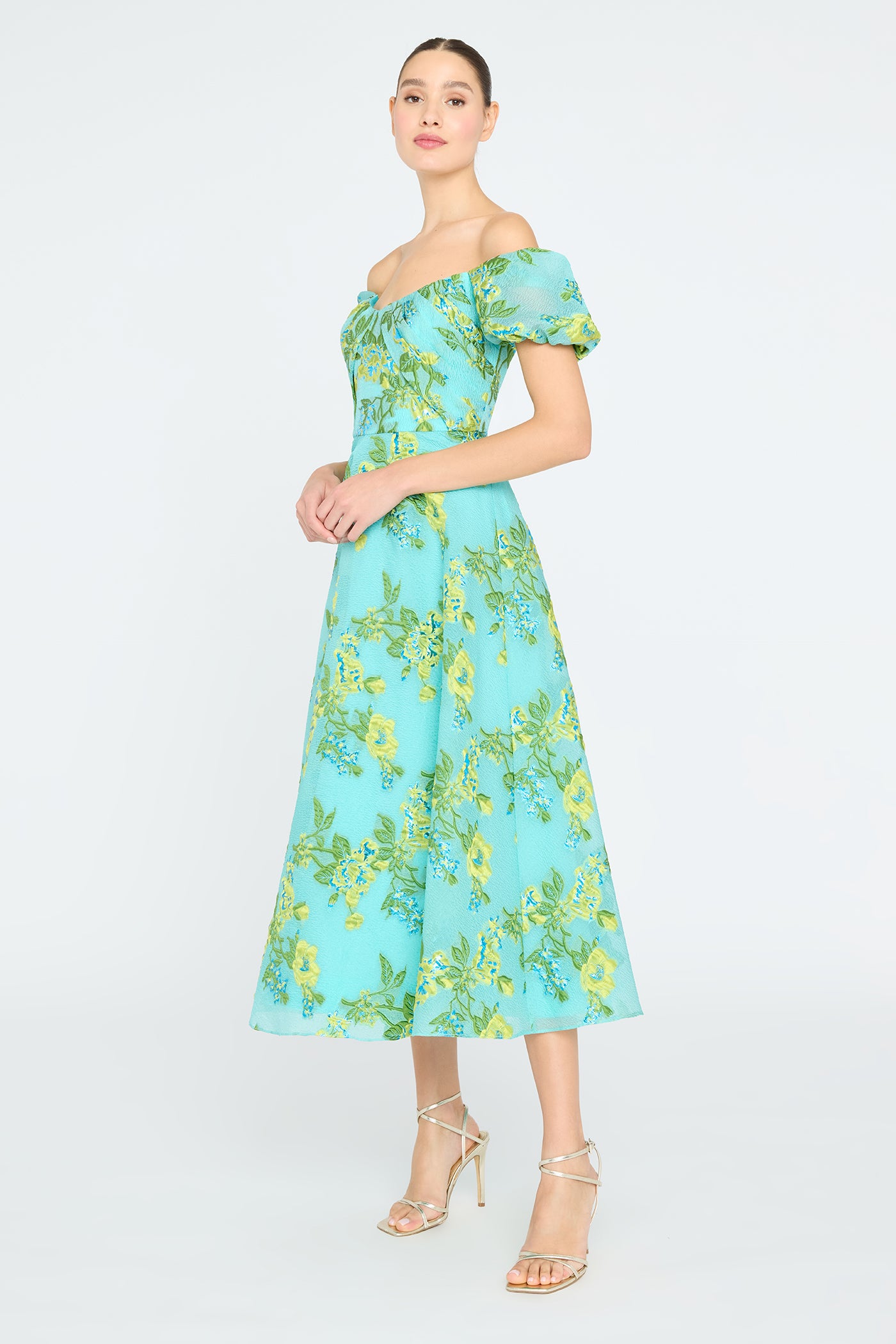 Alanis Off Shoulder Dress 10 / Aqua Alanis Off Shoulder Dress 10 / Aqua
