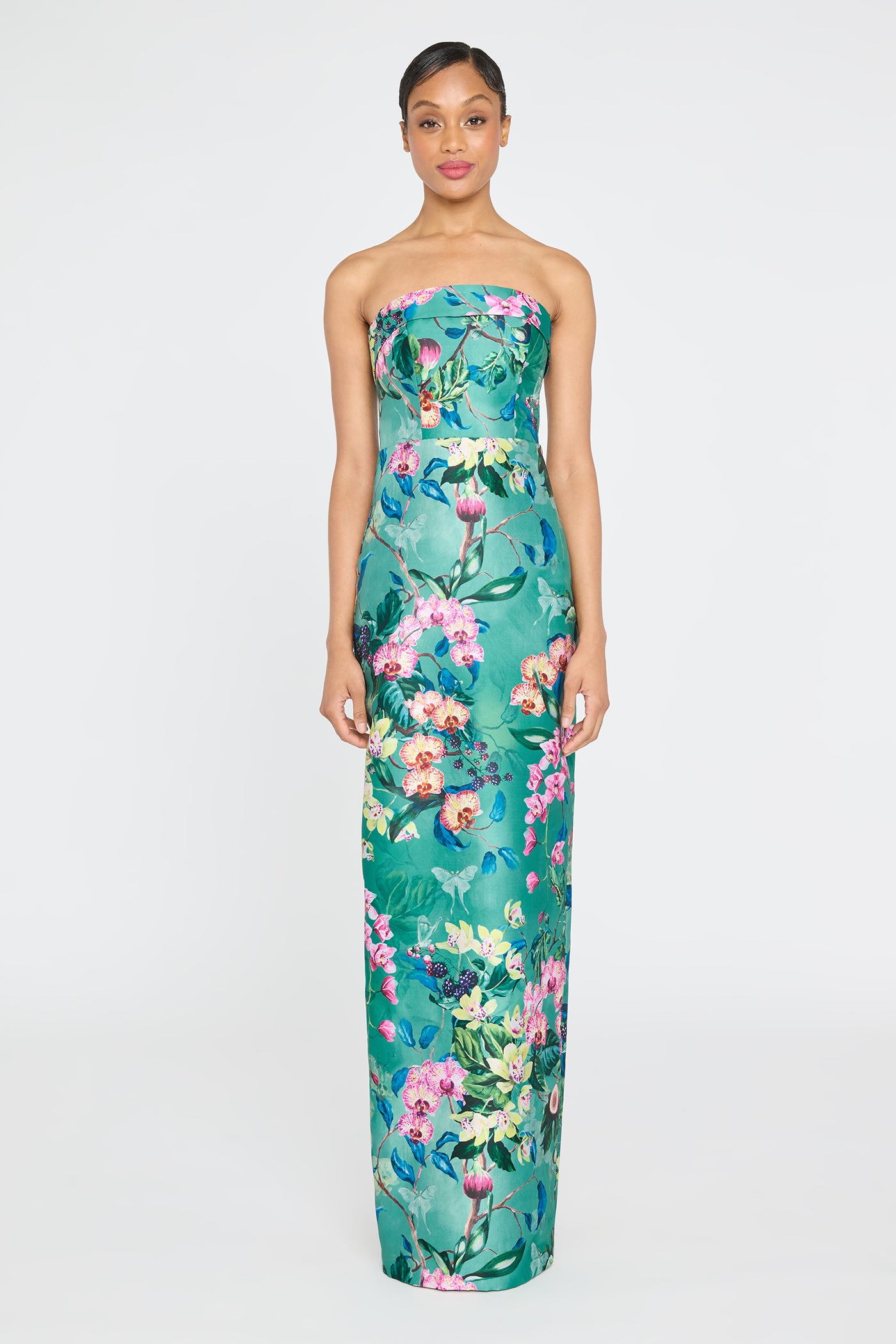 Lulu Mikado Column Gown THEIA Lulu Mikado Column Gown THEIA