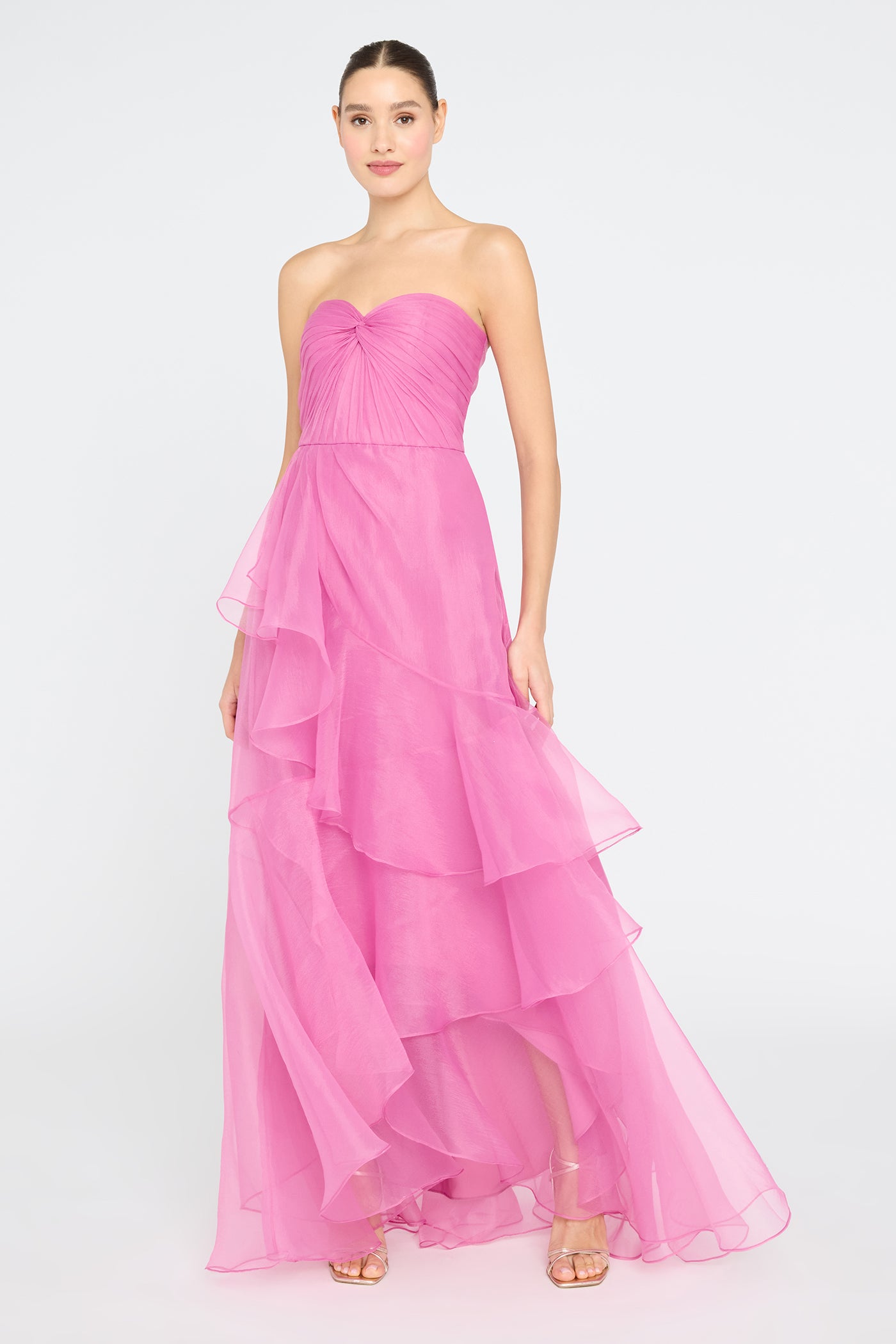 Nicki Organza Strapless Gown