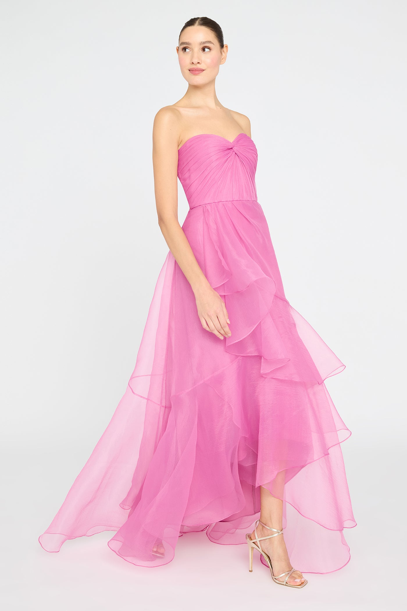 Nicki Organza Strapless Gown