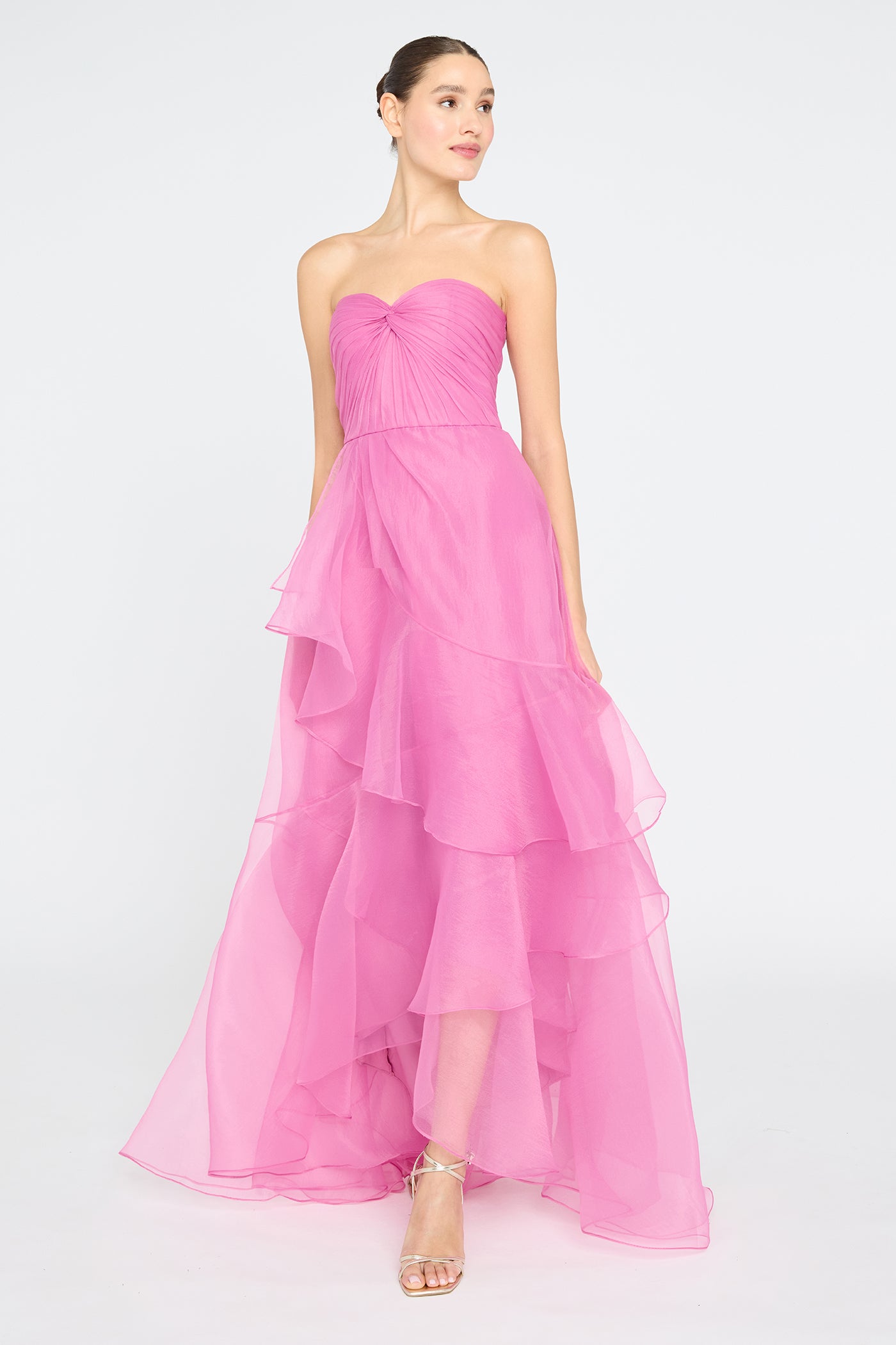 Nicki Organza Strapless Gown