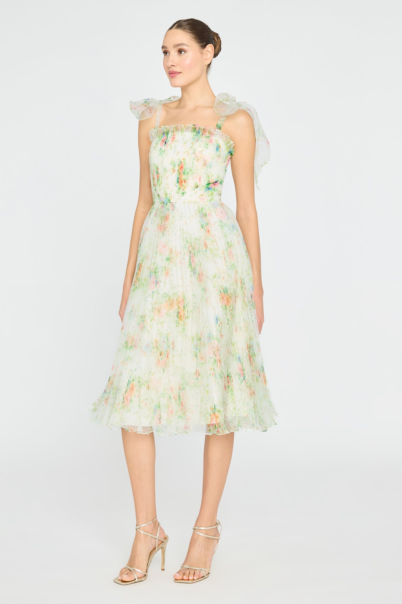 Betty Pleated Organza Dress
