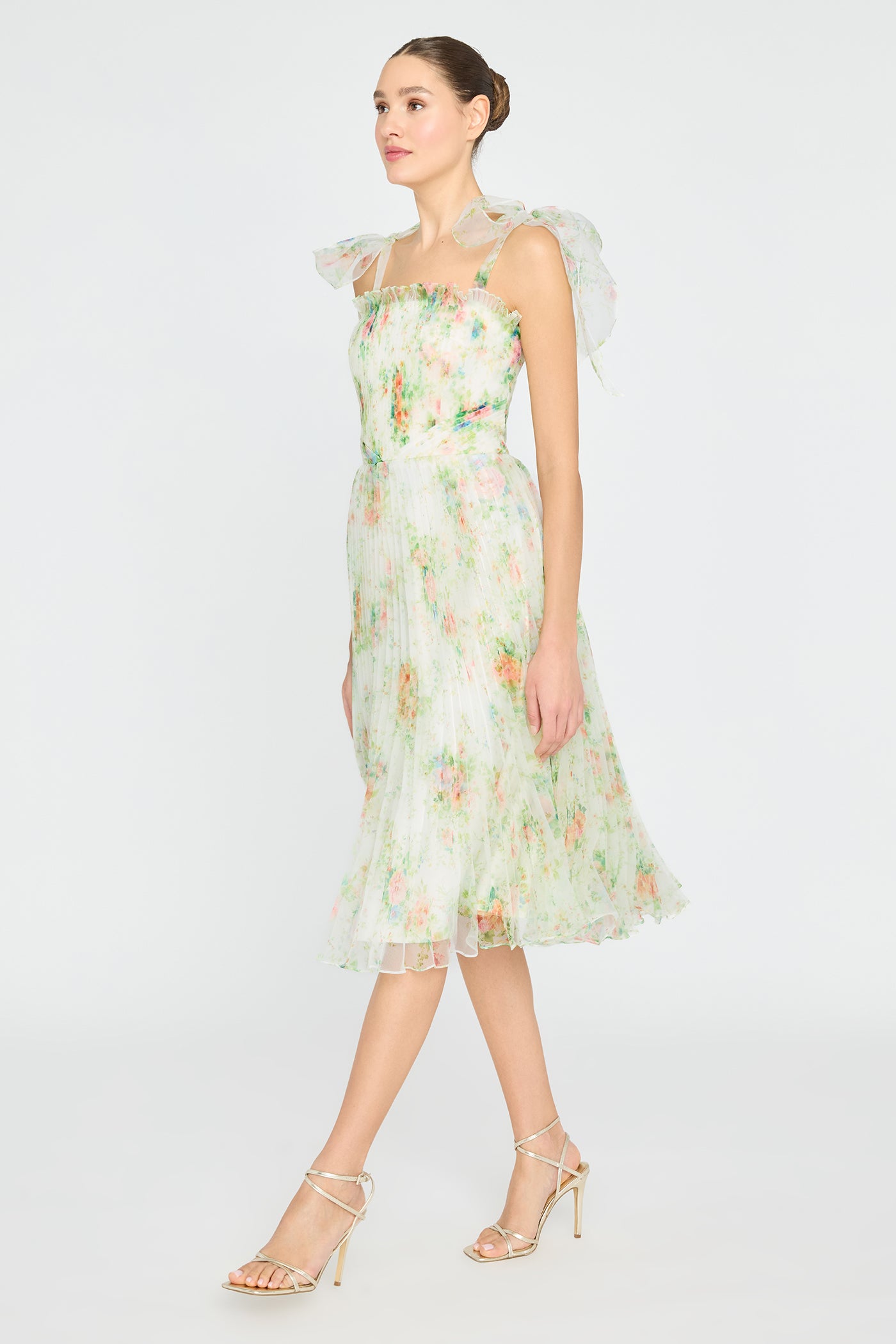 Betty Pleated Organza Dress