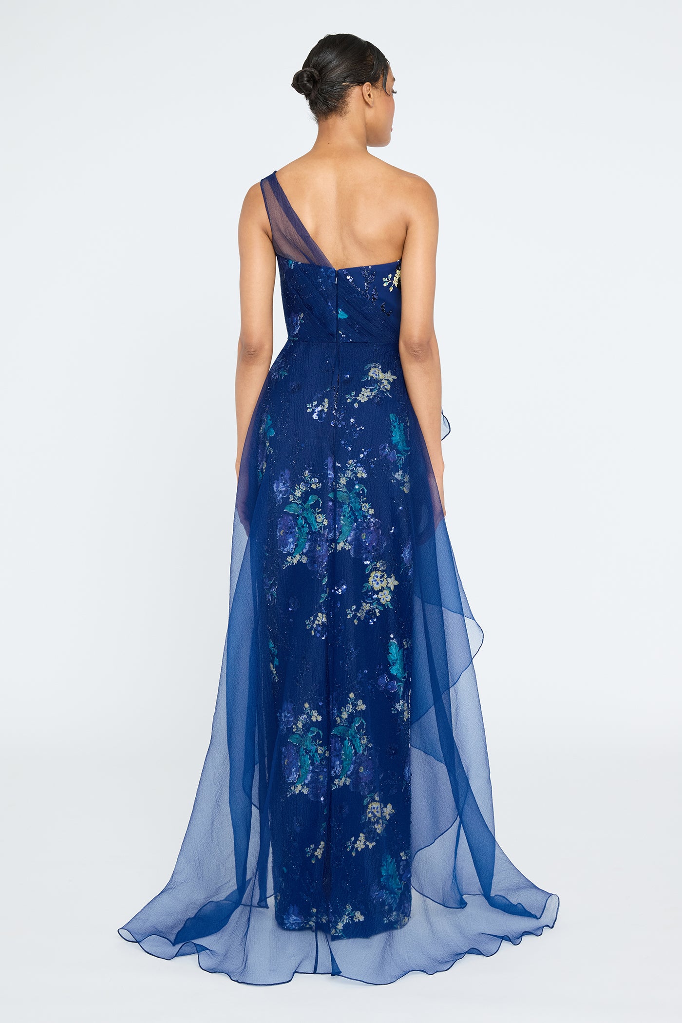 Noemi Column Gown With Overlay