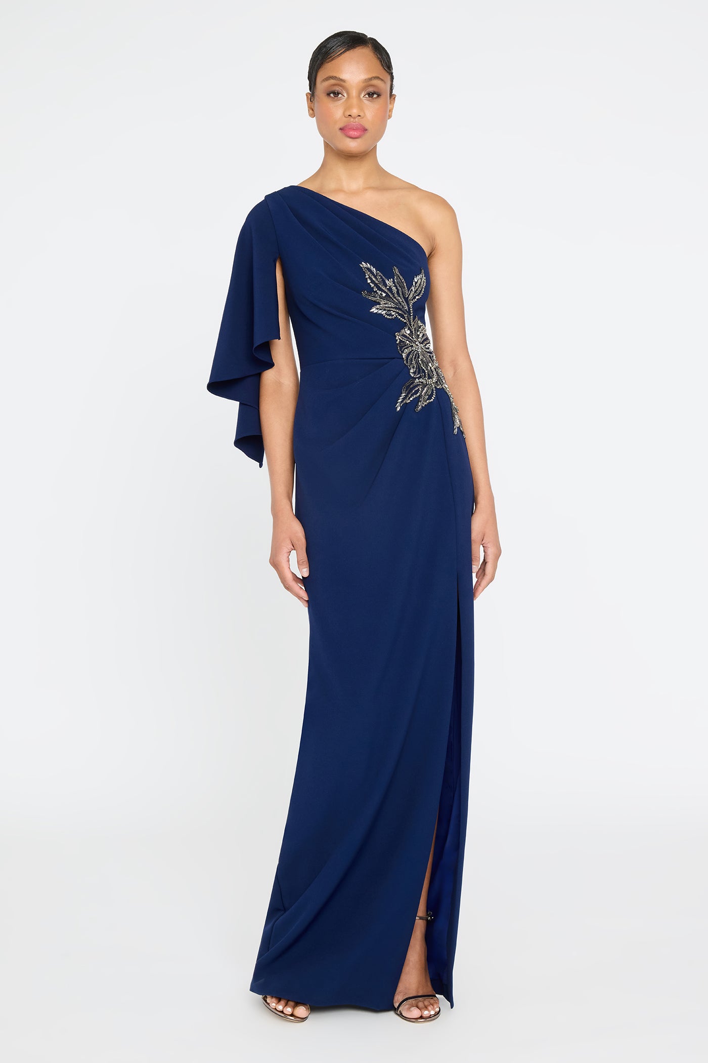 Giuliana Crepe Column Gown