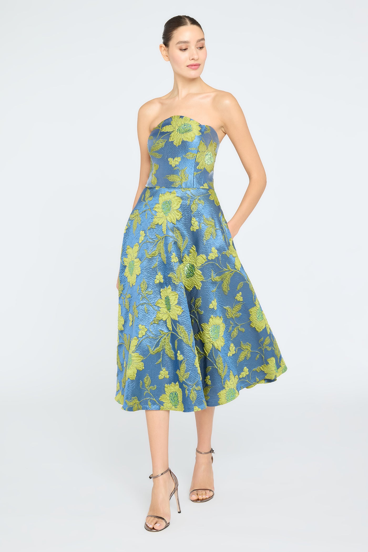 Dara Scallop Strapless Dress