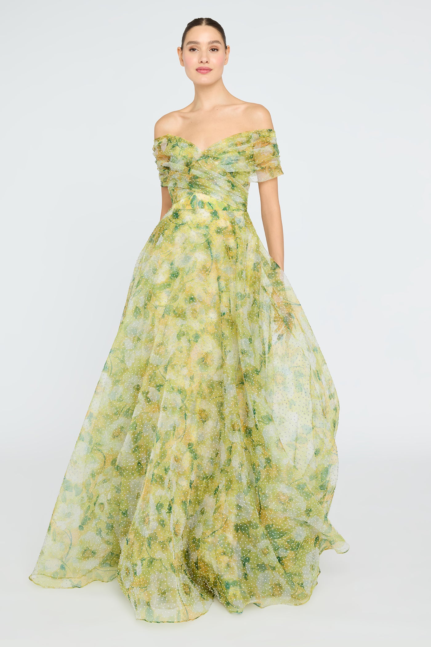 theia-ariah-off-the-shoulder-dress-azalea Alona Off Shoulder Gown