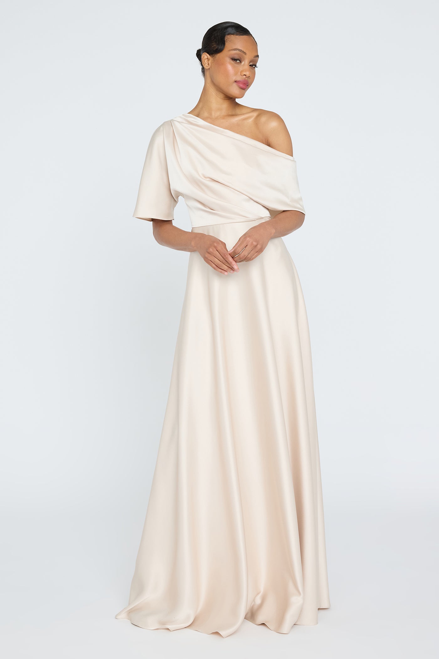 Alessandra Asymmetrical Gown 0 / Sand Alessandra Asymmetrical Gown 0 / Sand