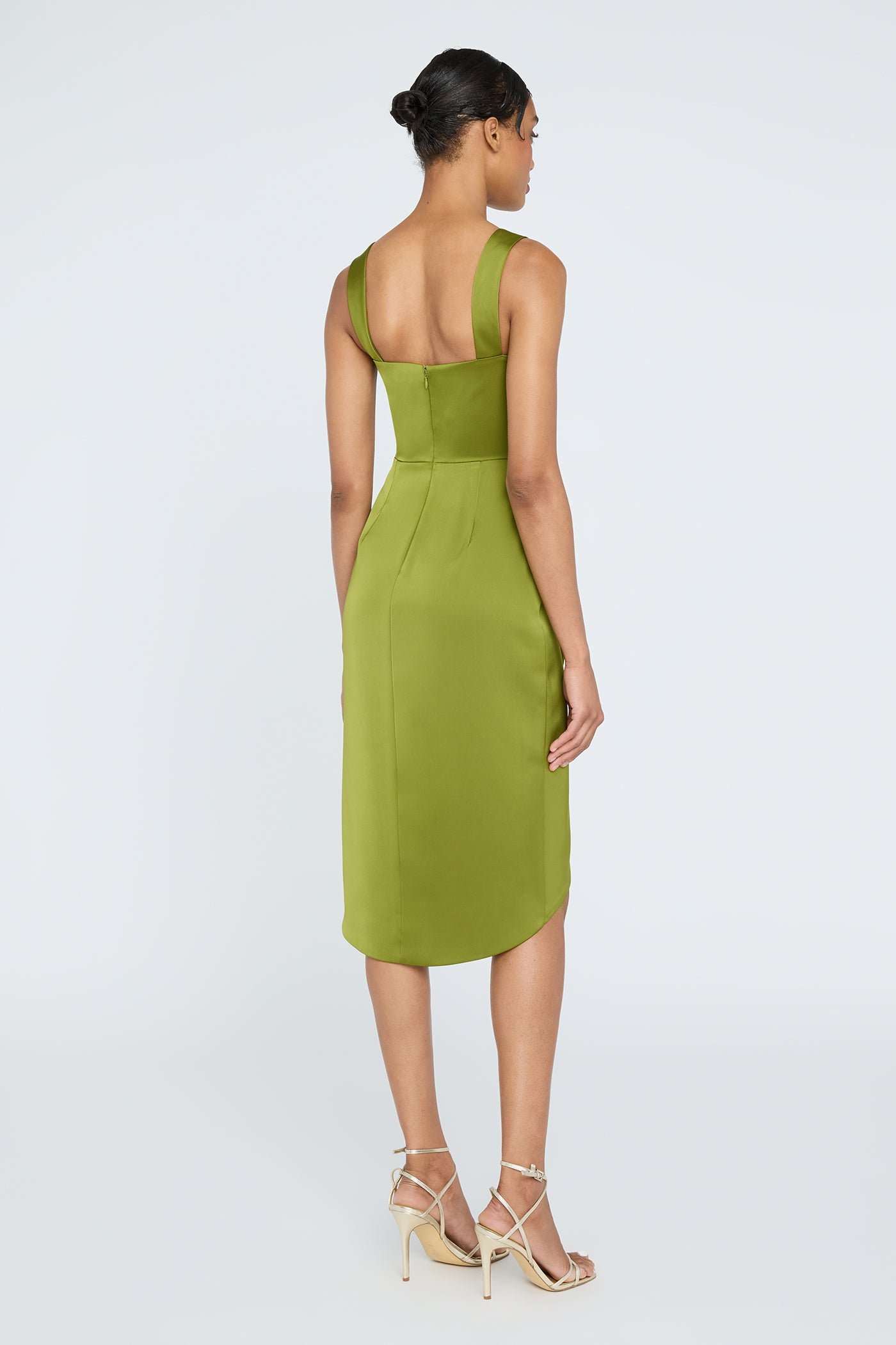 Genevive Draped Satin Dress