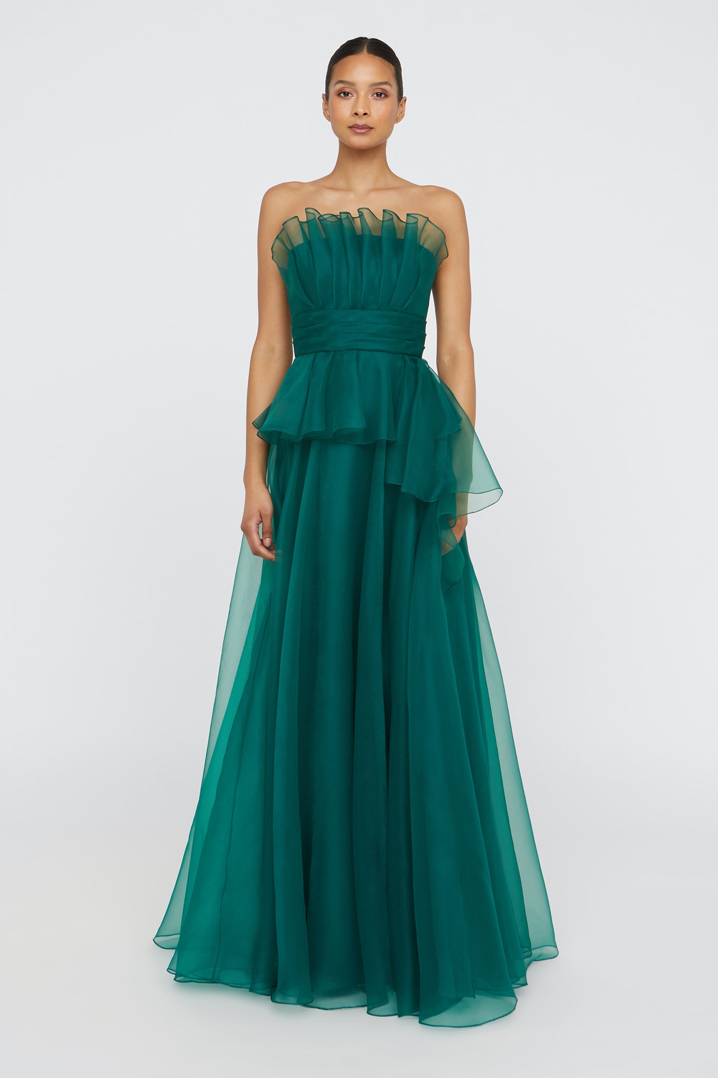 Georgia Fan Bodice Gown THEIA Georgia Fan Bodice Gown THEIA