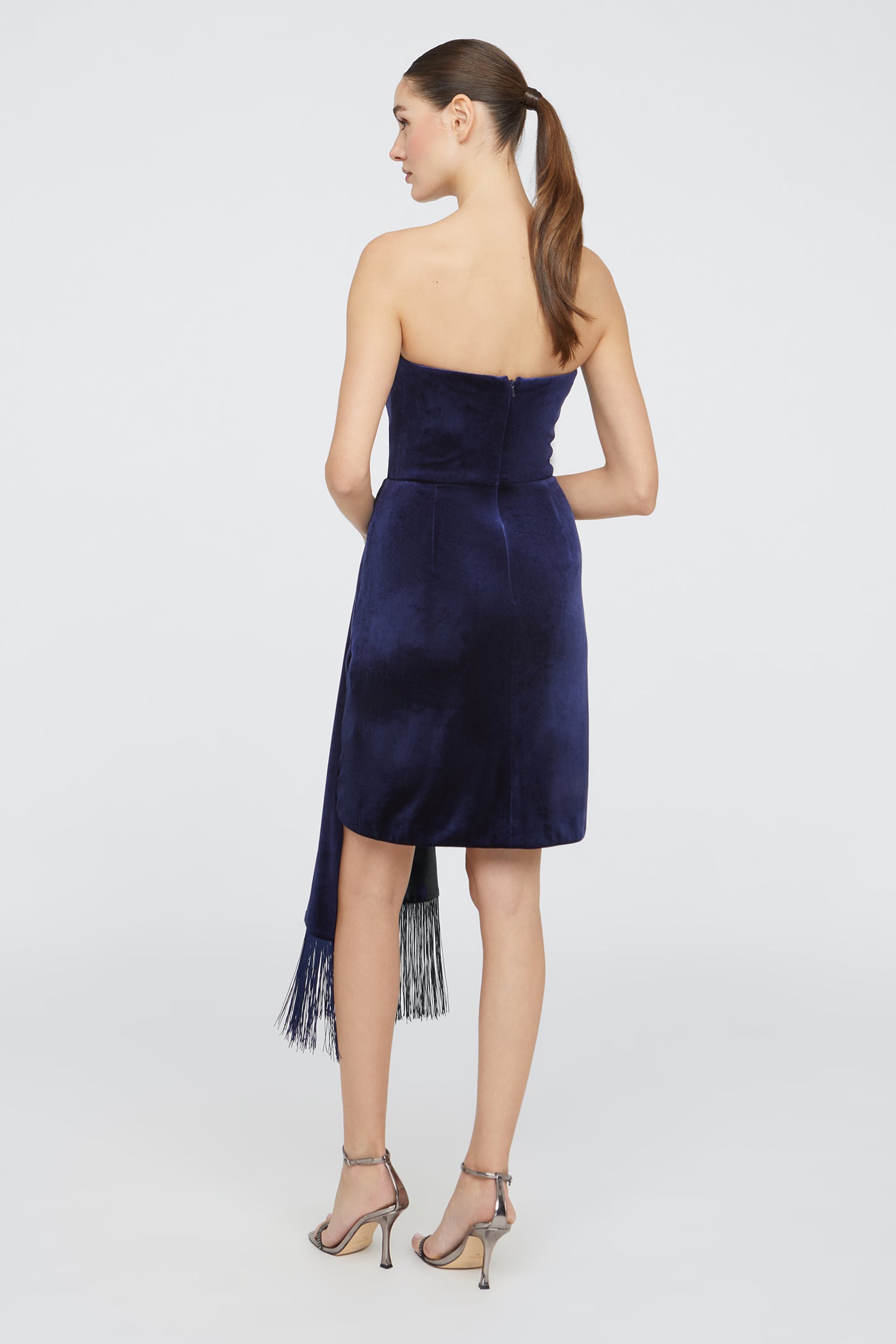 Ursula Strapless Velvet Dress THEIA Ursula Strapless Velvet Dress THEIA