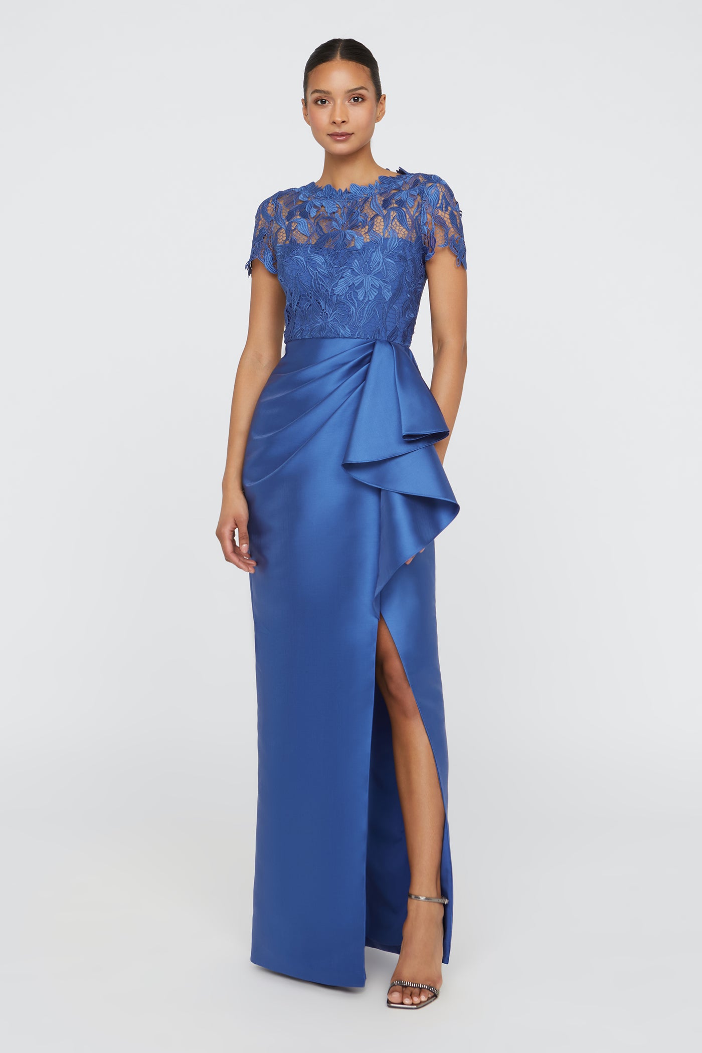 Selena Column Draped Dress THEIA Selena Column Draped Dress THEIA