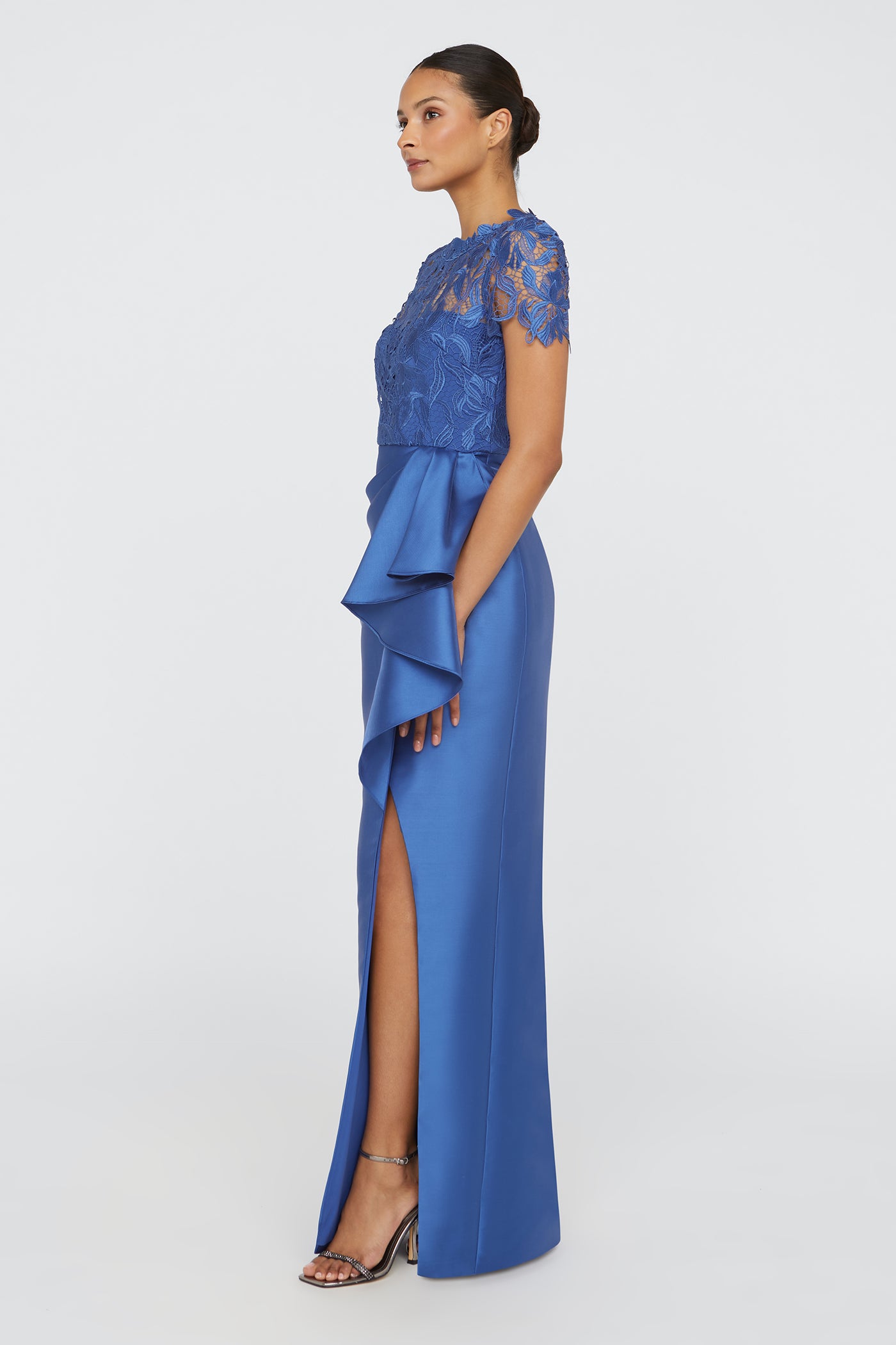 Selena Column Draped Dress THEIA Selena Column Draped Dress THEIA