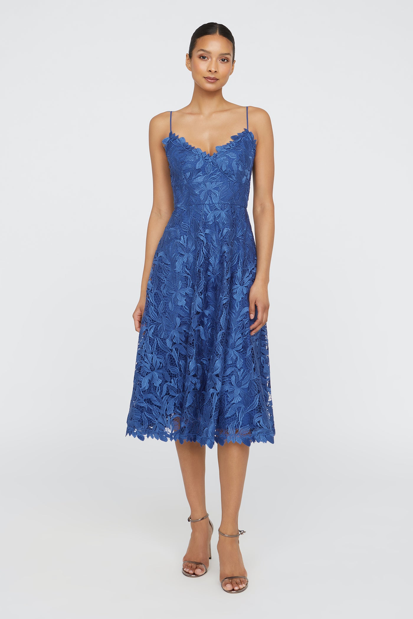 Ainslie Lace Midi Cocktail 14 / Blue Mirage Ainslie Lace Midi Cocktail 14 / Blue Mirage