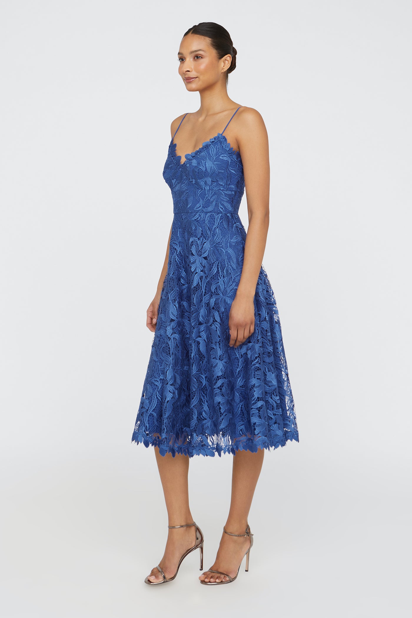 Ainslie Lace Midi Cocktail 12 / Blue Mirage Ainslie Lace Midi Cocktail 12 / Blue Mirage