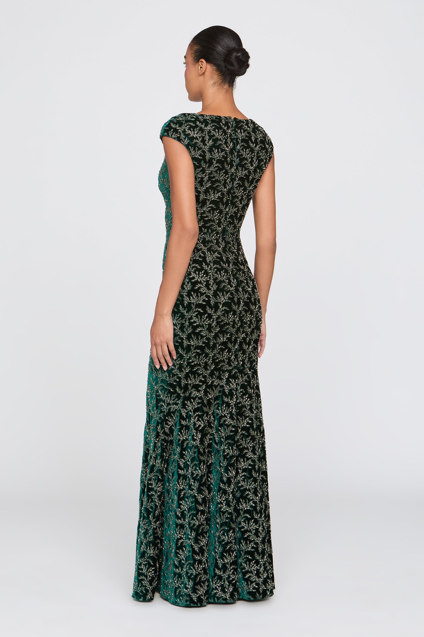 Zoelle Beaded Velvet Gown THEIA Zoelle Beaded Velvet Gown THEIA