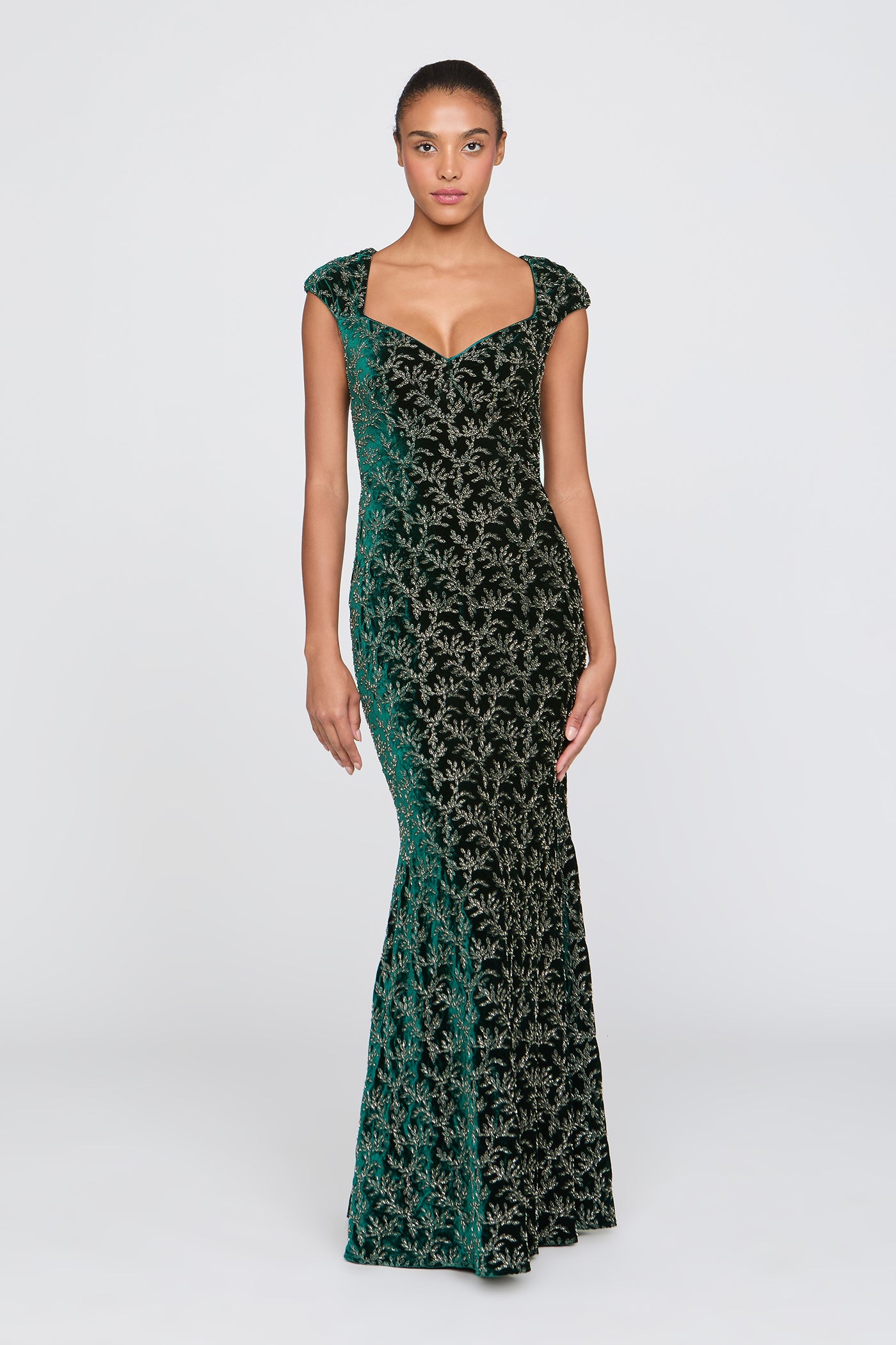 Zoelle Beaded Velvet Gown