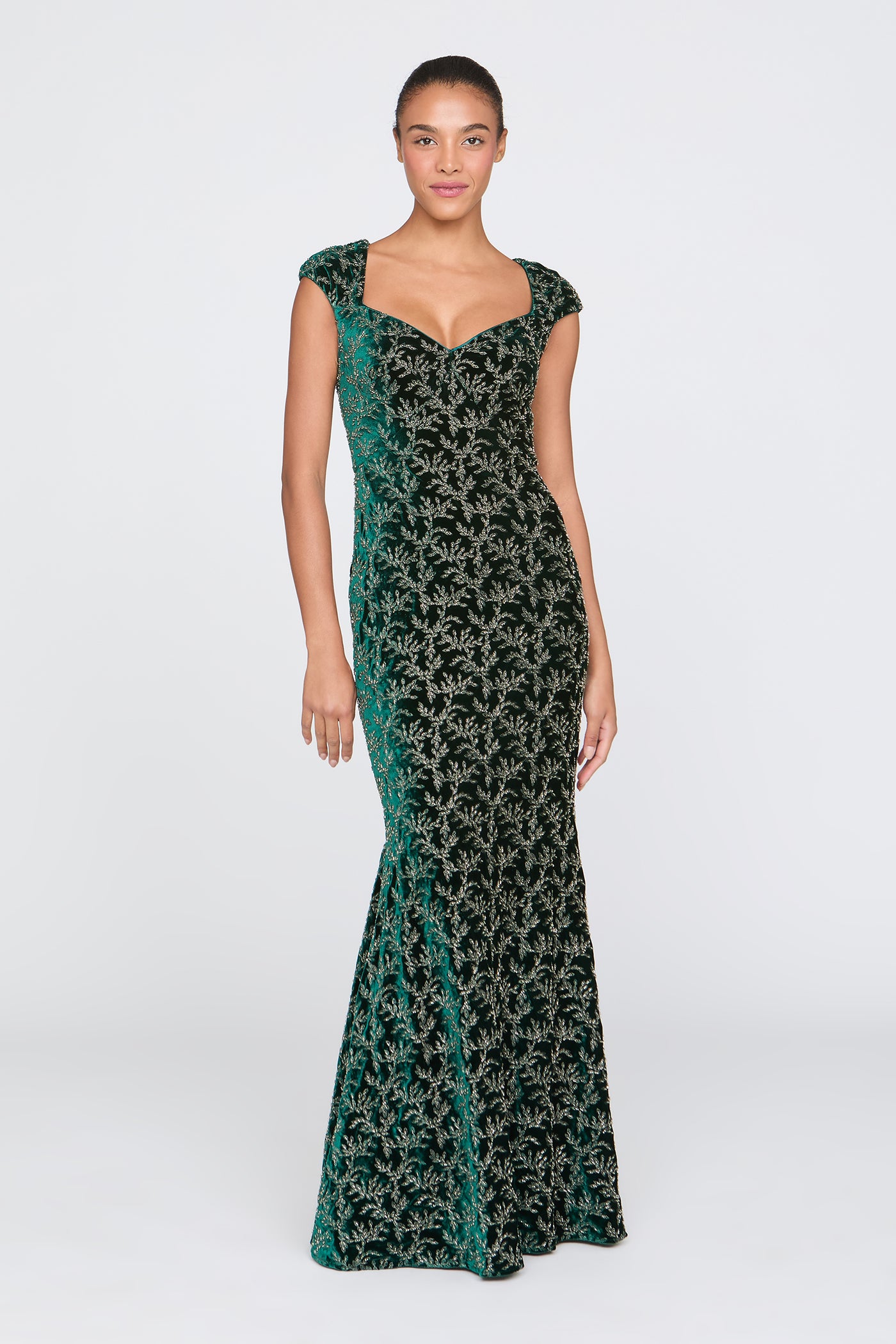Zoelle Beaded Velvet Gown