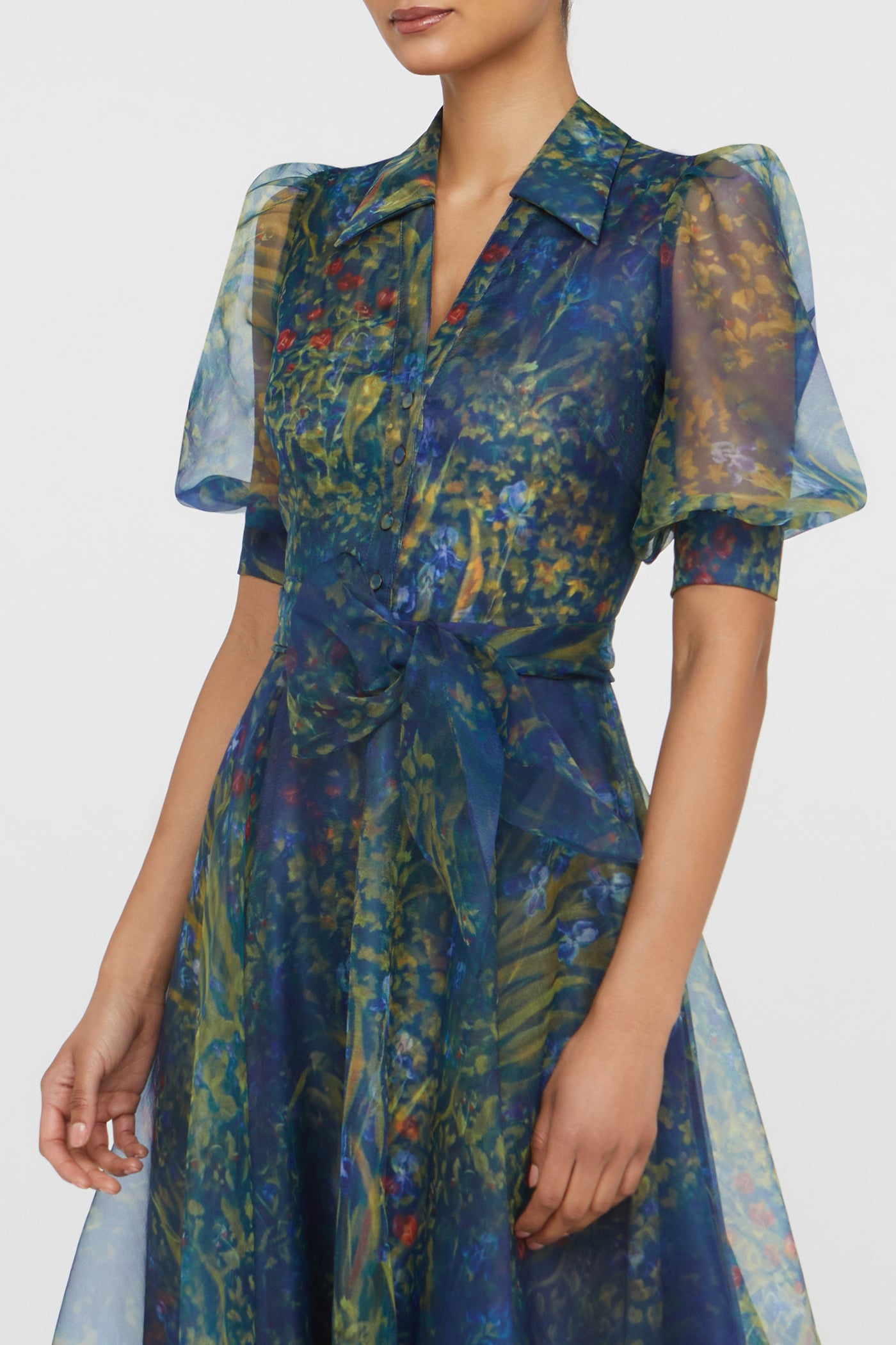 Winnie Puff Sleeve Shirt Dress