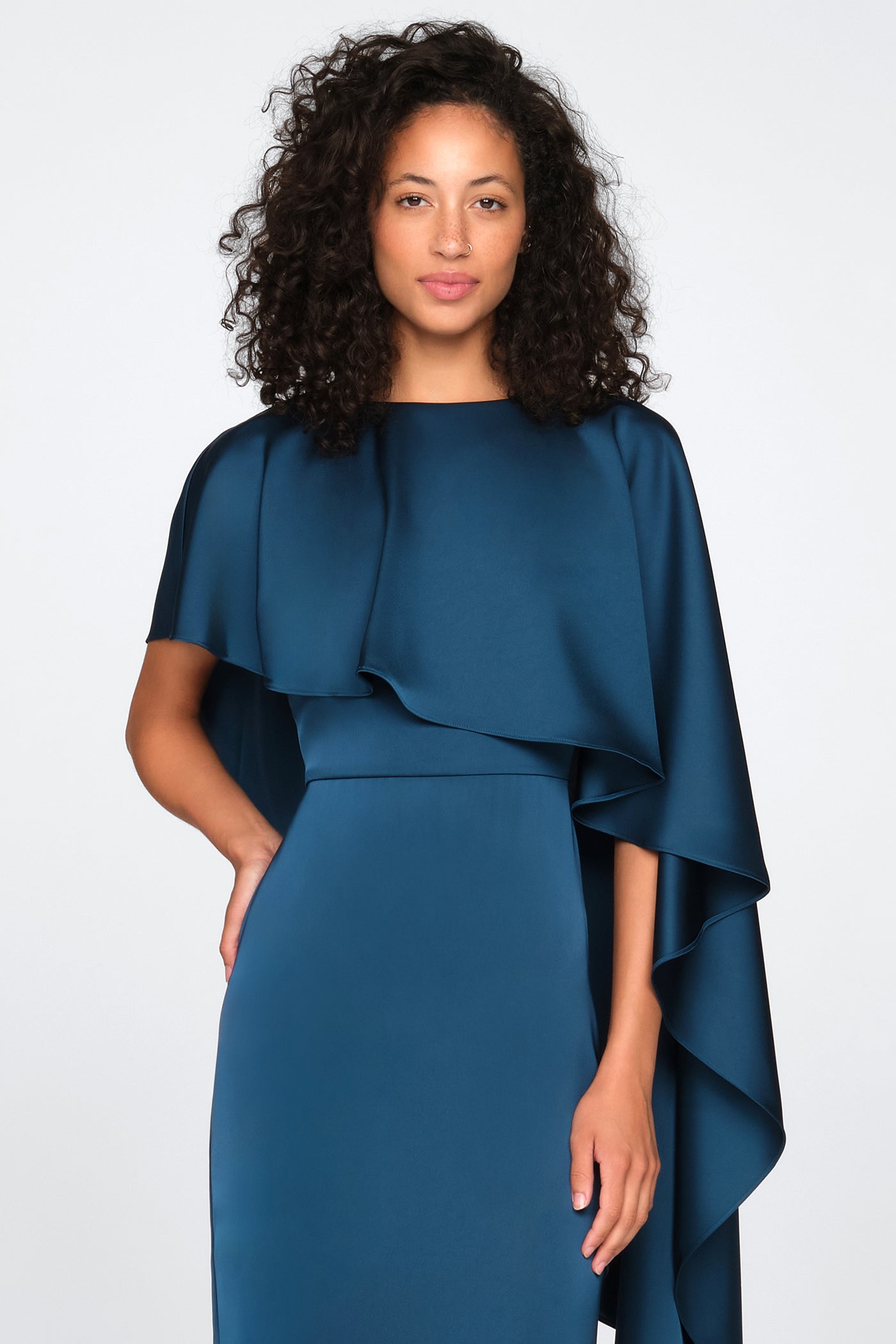 Karis Cape Column Gown