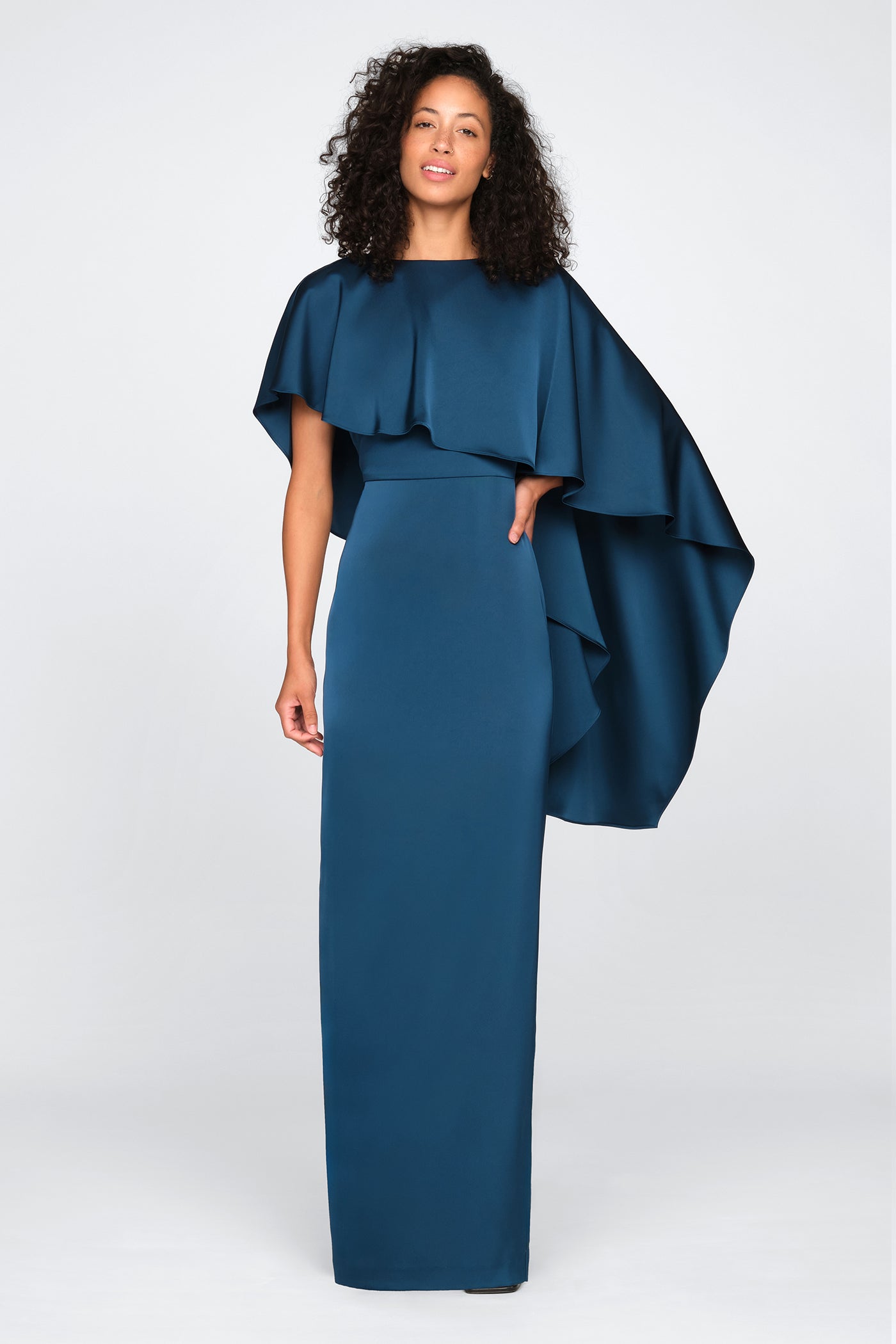 Karis Cape Column Gown