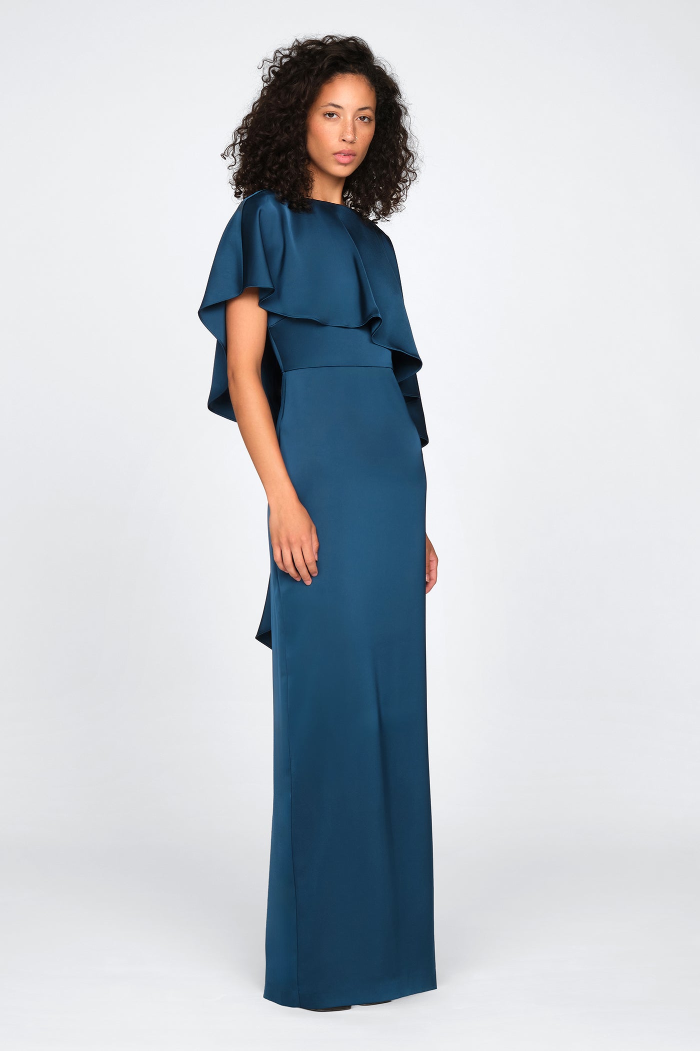 Karis Cape Column Gown