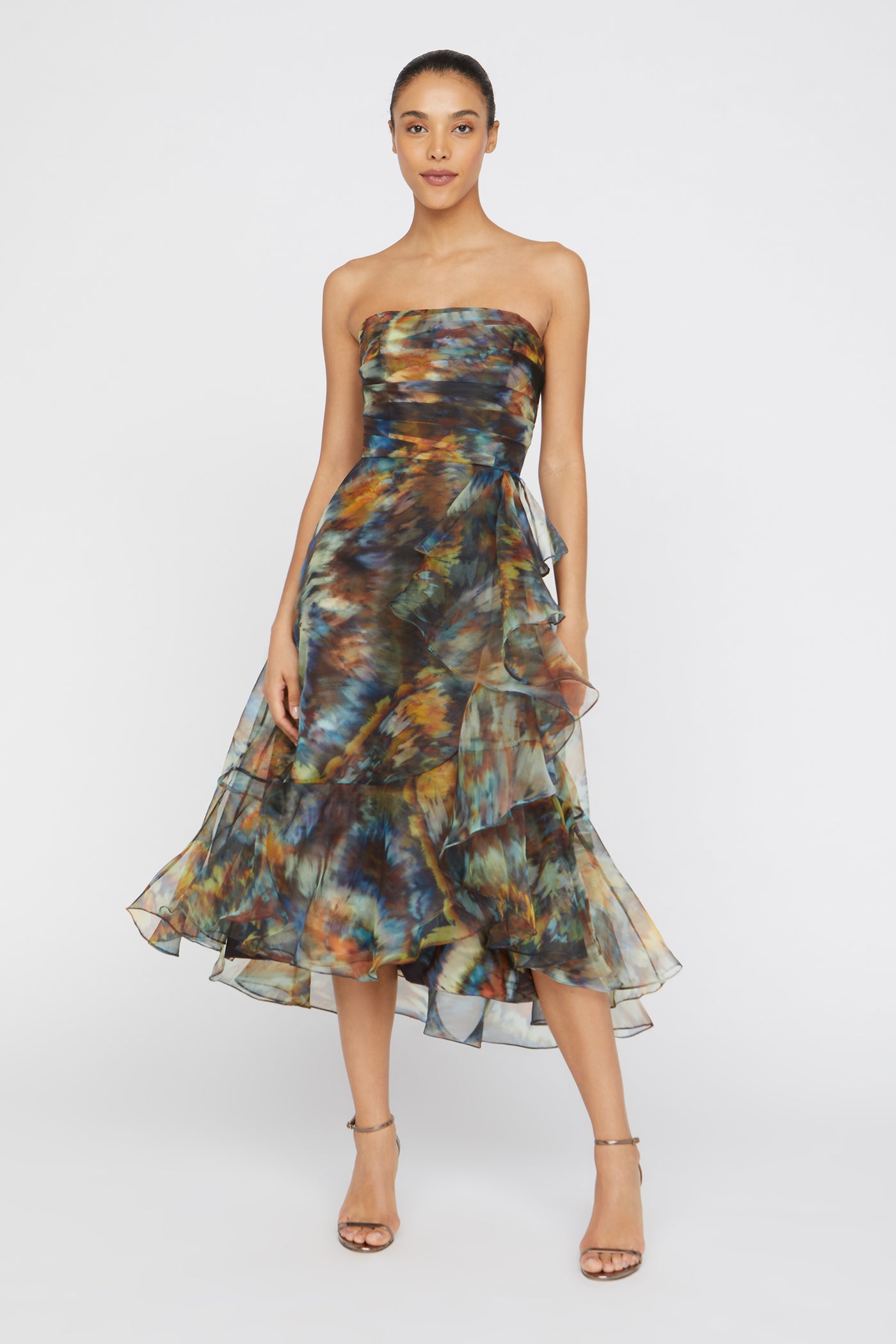 Evanthe Strapless Draped Dress 14 / Metamorphosis