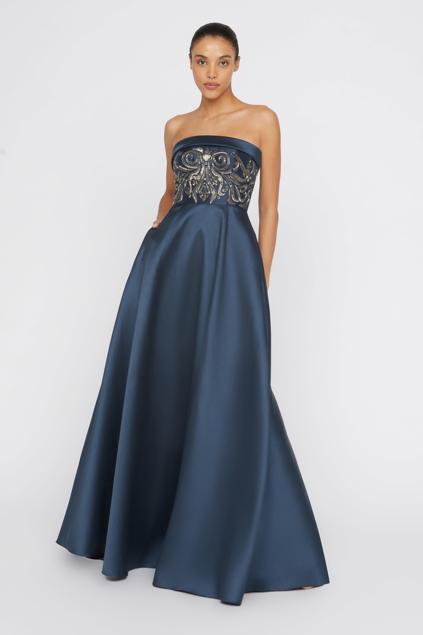 Paloma Mikado A-Line Gown  THEIA
